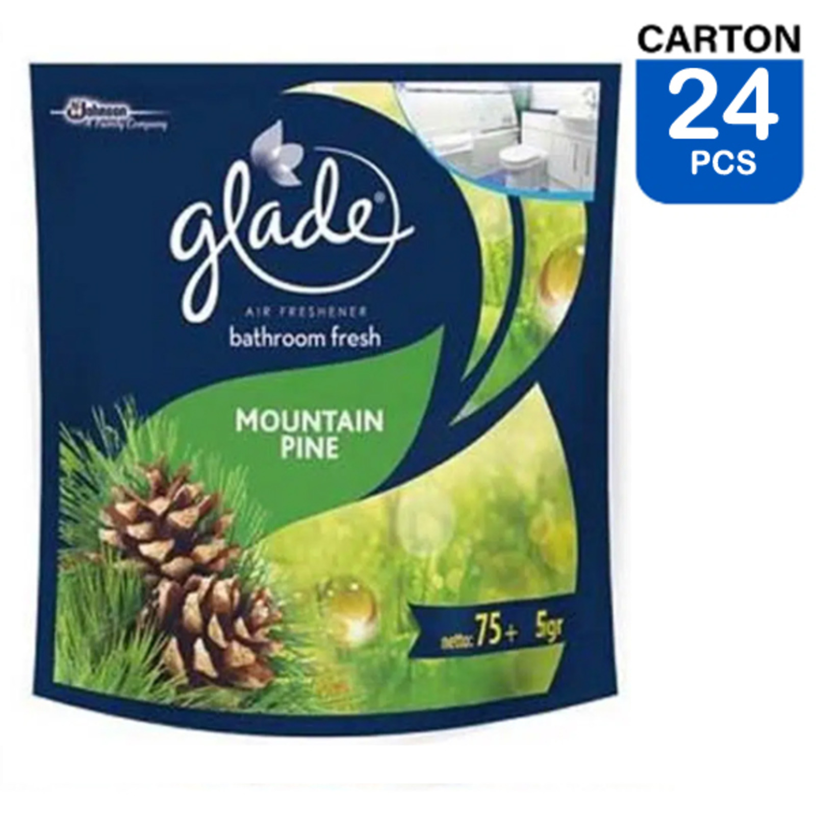 Glade Bathroom Fresh Air Freshener Mountain Pine 75+5G NTUC FairPrice