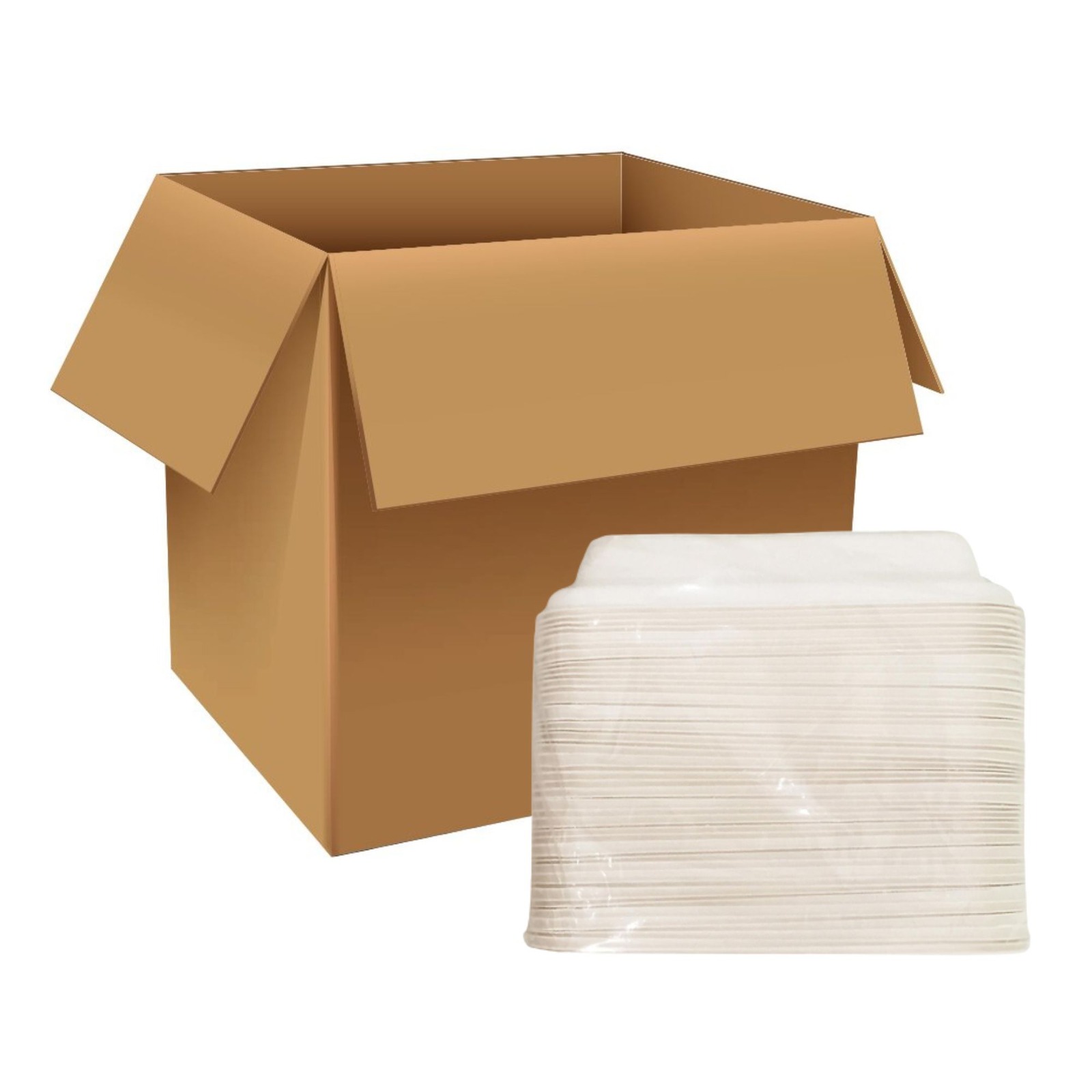 eco u 800mL Sugarcane Rectangular Lids - Bio (Carton) | NTUC FairPrice