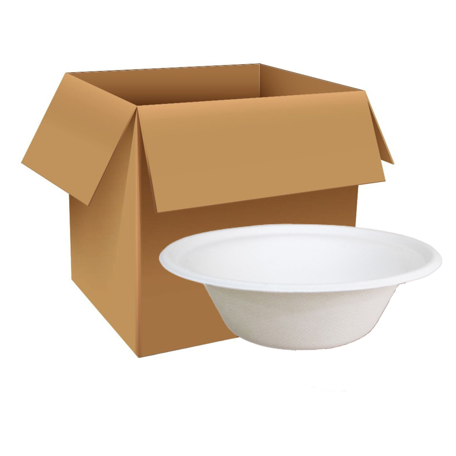 eco u 350mL Sugarcane Round Bowls Bio & Disposable (Carton) NTUC FairPrice