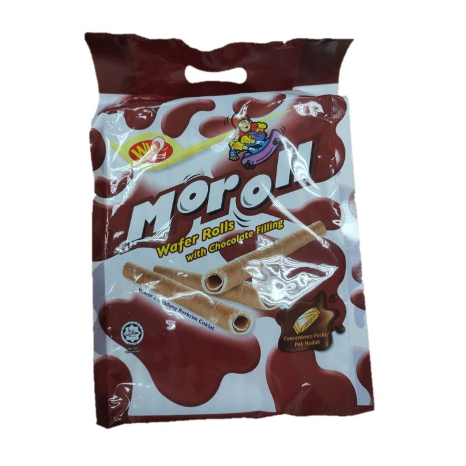Win2 Moroll Wafer Rolls with Chocolate Filling NTUC FairPrice