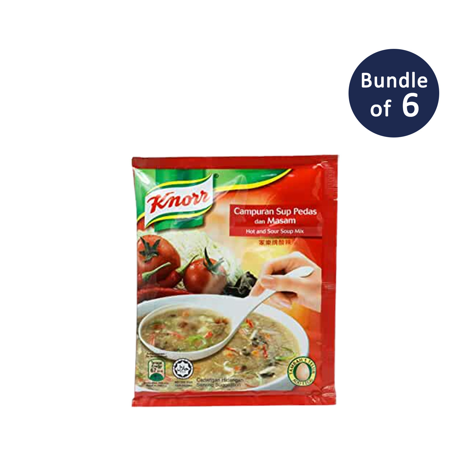 Knorr hot and sour Soup 62g x6 NTUC FairPrice
