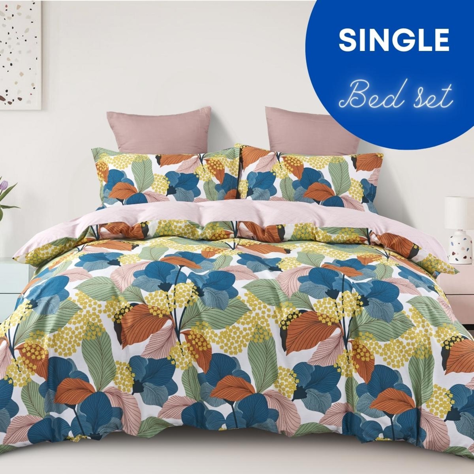 Rinco 100 Cotton 600TC Bed Set (Single) Carla NTUC FairPrice
