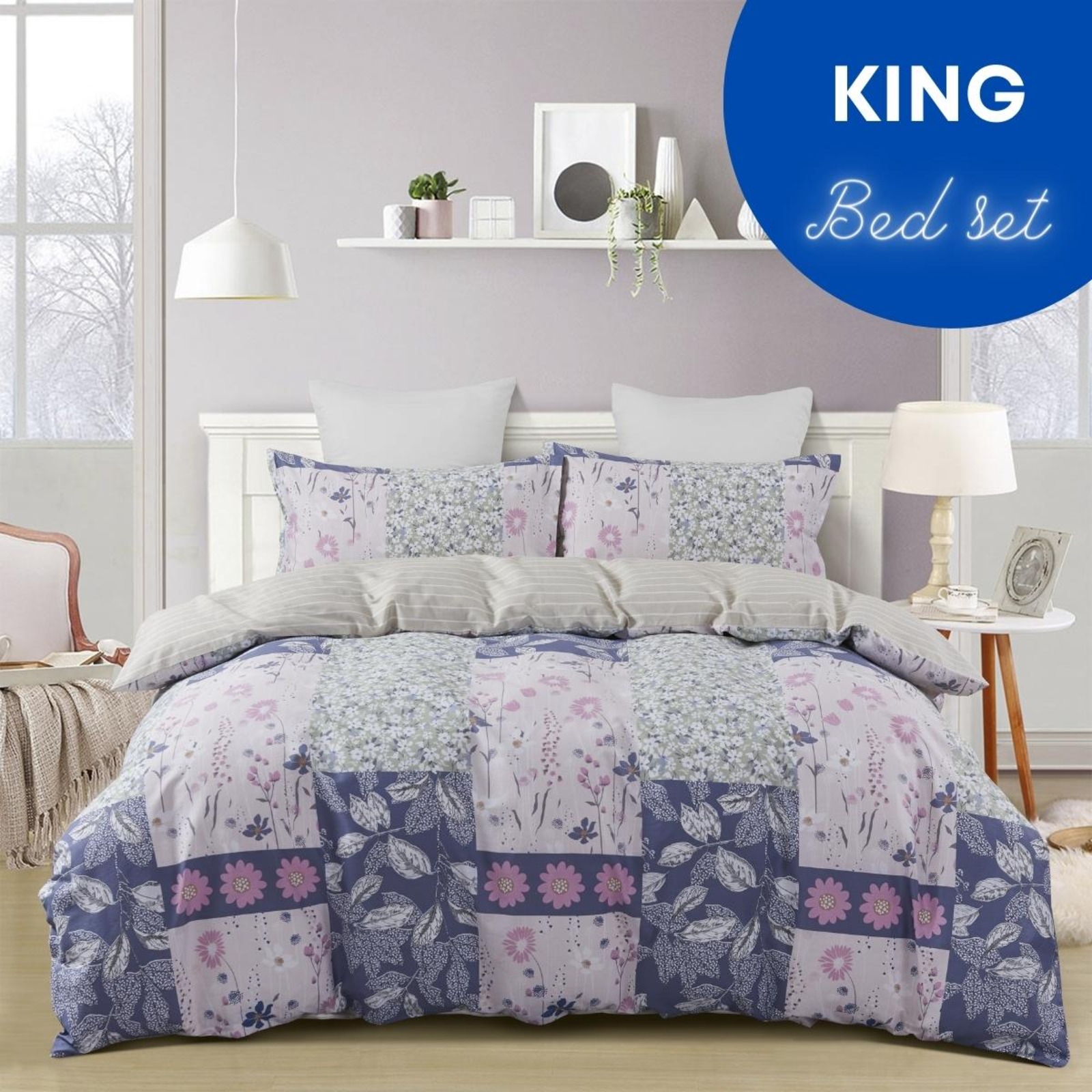 Rinco 100 Cotton 600TC Bed Set (King) Lovelle NTUC FairPrice