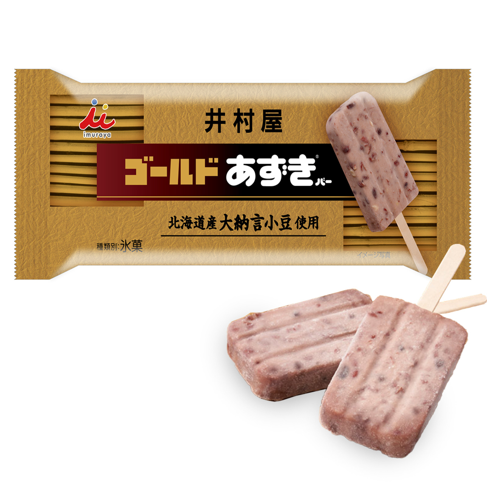Imuraya Gold Azuki Bar Ice Cream Hokkaido Red Bean NTUC FairPrice