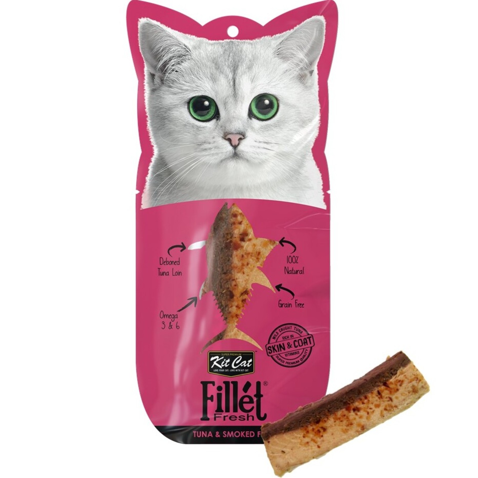 Kit Cat Fillet Fresh Cat Treats Tuna & Smoked Fish NTUC FairPrice