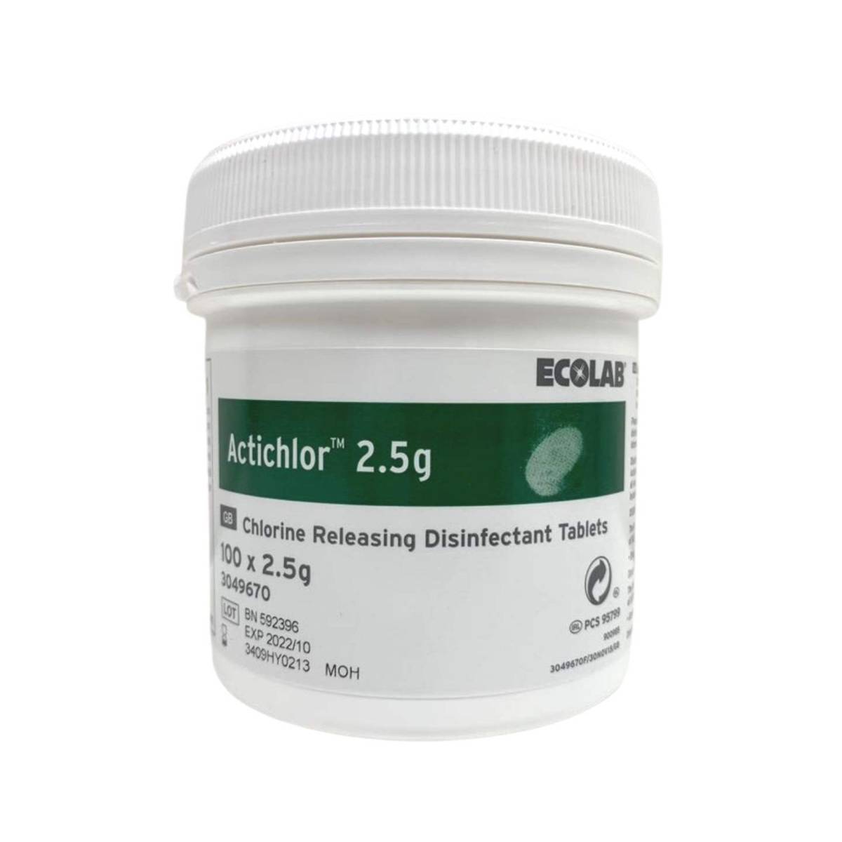 Ecolab Antichlor Chlorine Releasing Disinfectant Tablets 2.5g NTUC