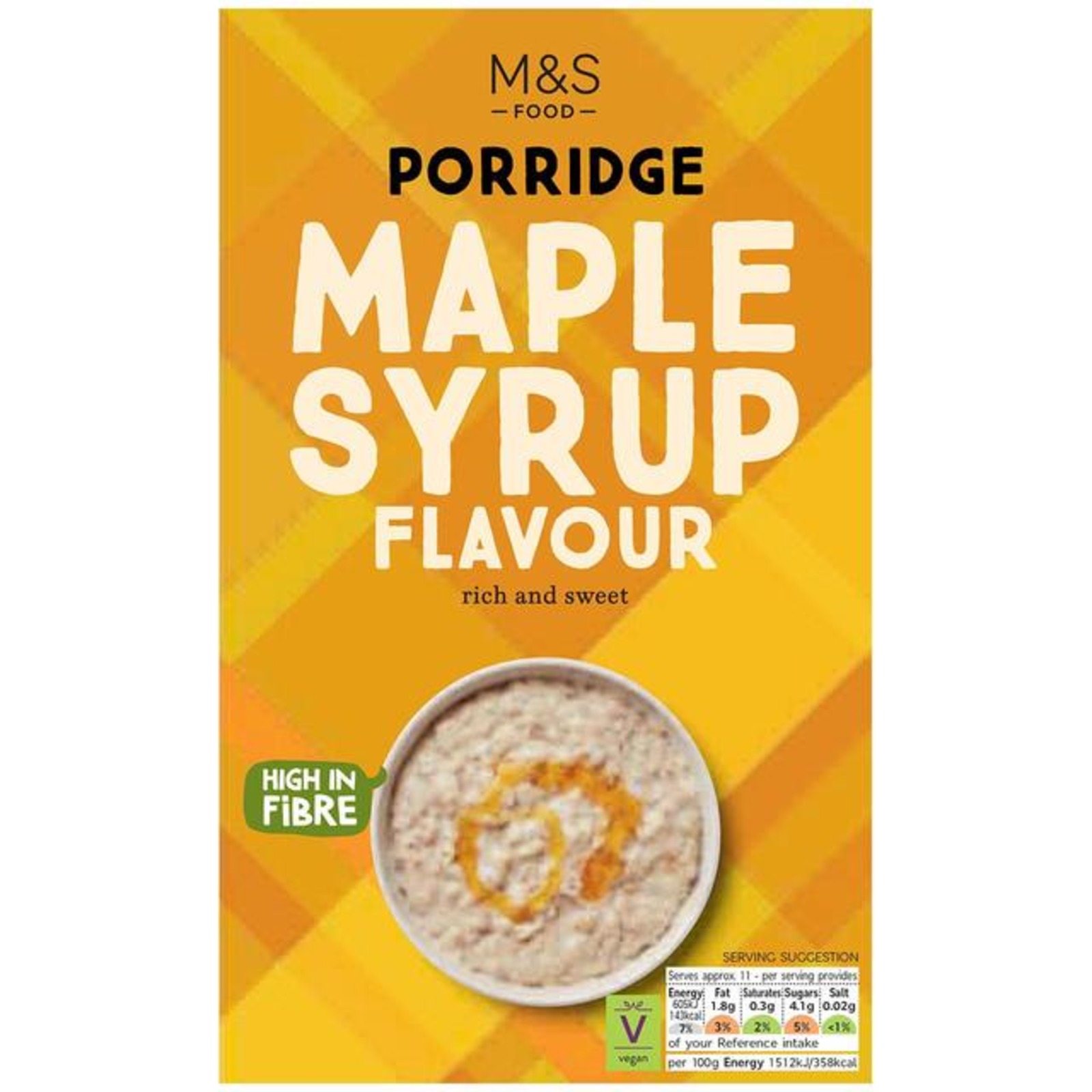 Marks & Spencer Maple Syrup Flavour Porridge NTUC FairPrice