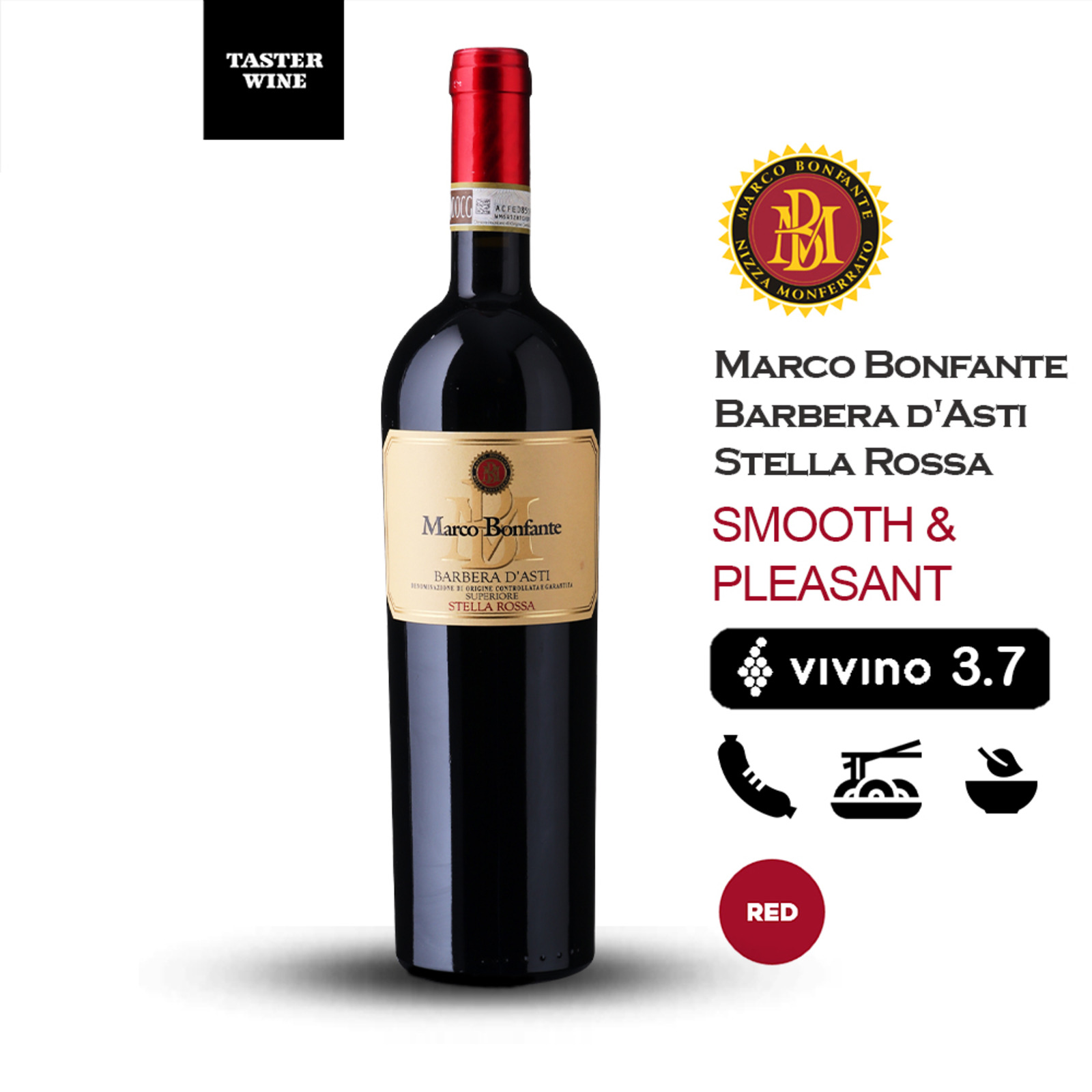 Taster Wine Marco Bonfante Barbera d'Asti Stella Rossa NTUC FairPrice