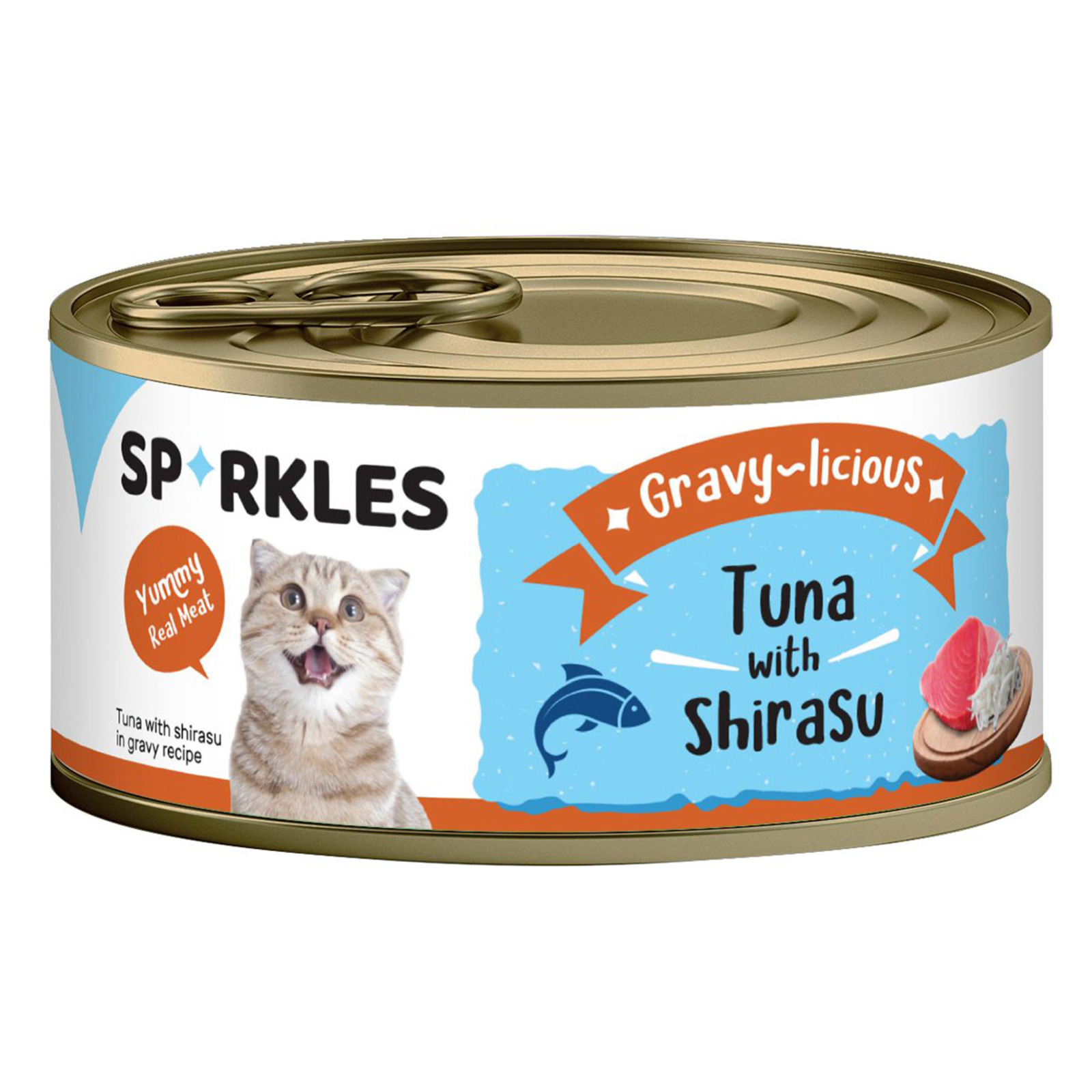 Sparkles Gravylicious Tuna with Shirasu Cat Can NTUC FairPrice