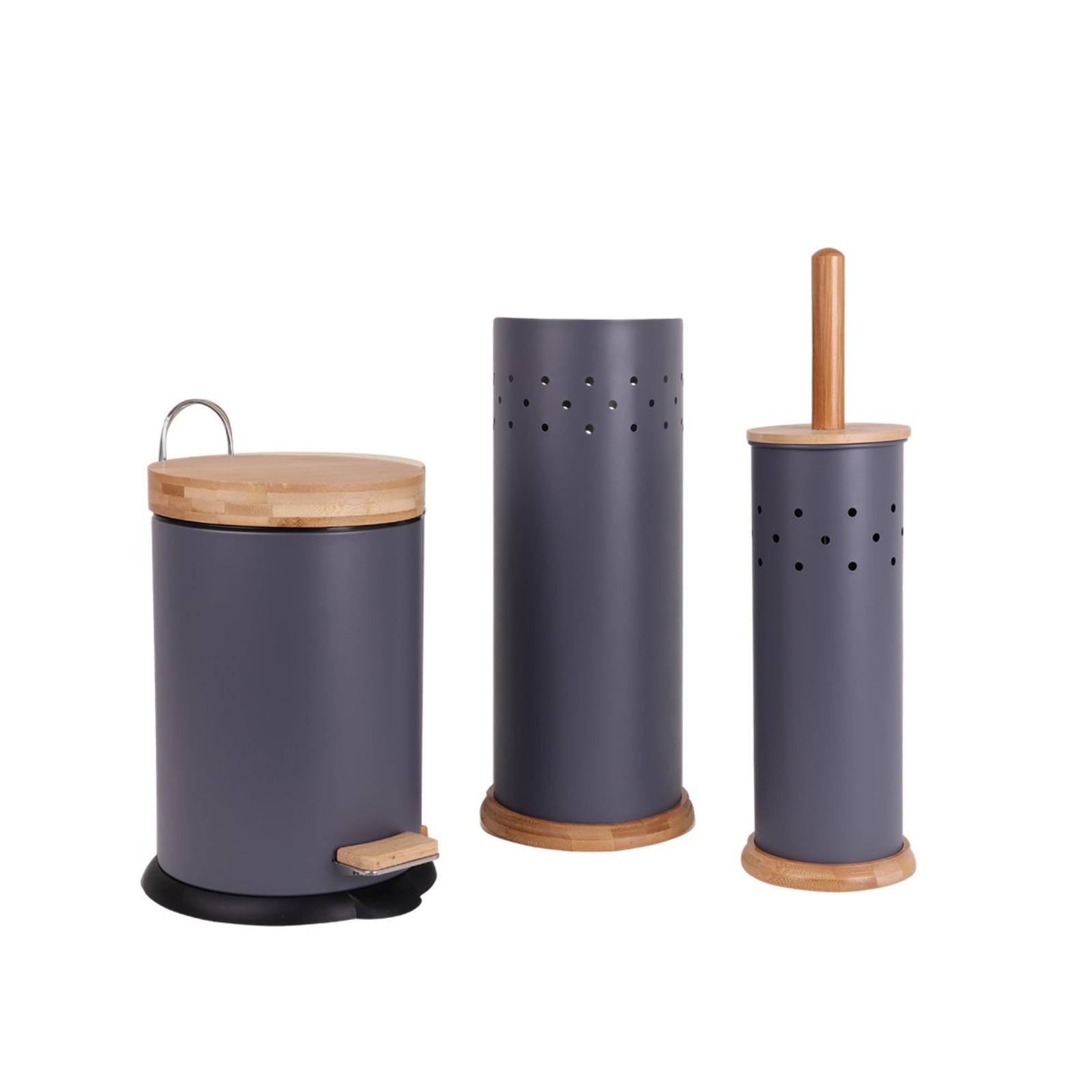 White Magic Eco Basics 3 in 1 Bathroom Set Charcoal NTUC FairPrice