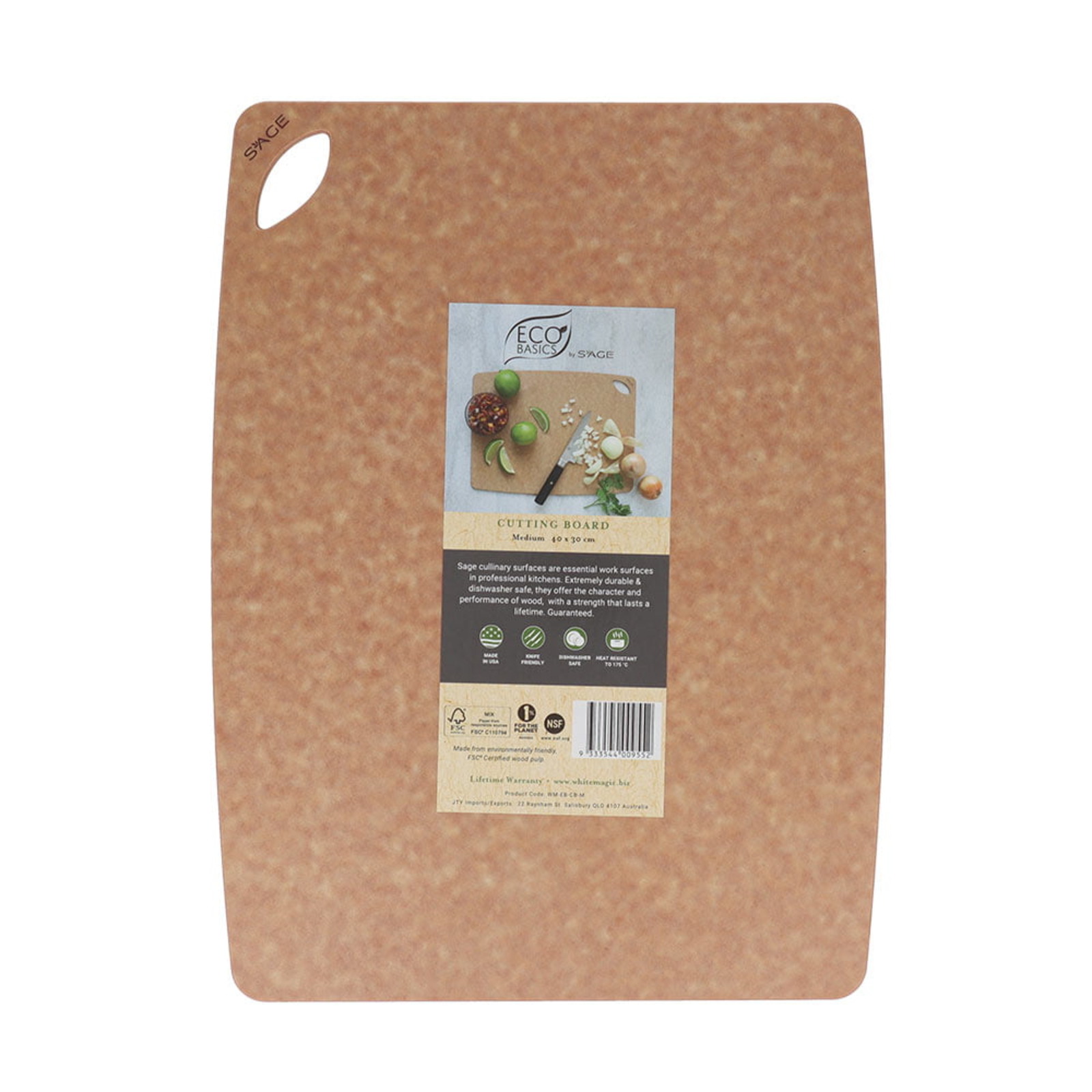 White Magic Eco Basics Sage Cutting Board Medium NTUC FairPrice