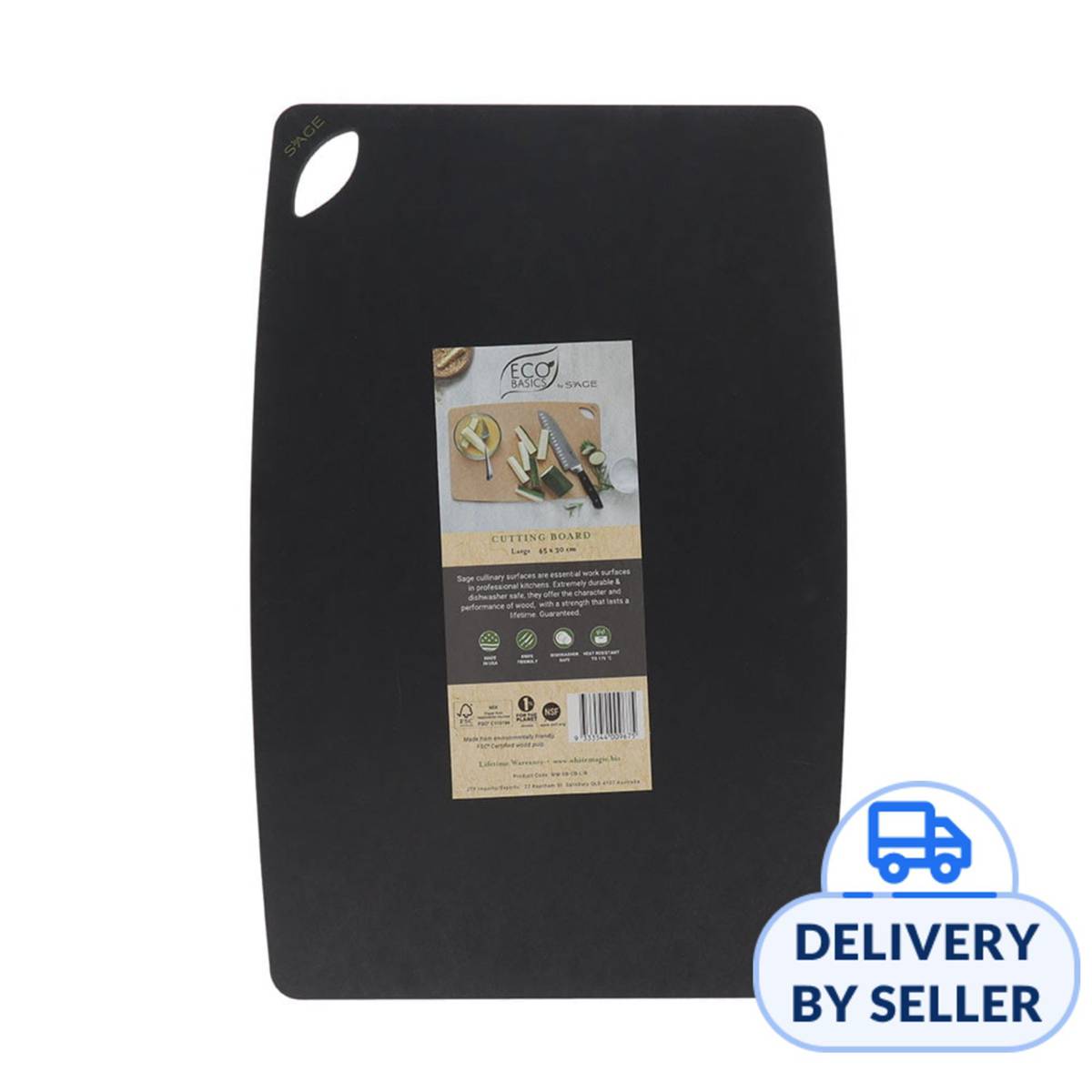 White Magic Eco Basics Sage Cutting Board Large Black NTUC FairPrice