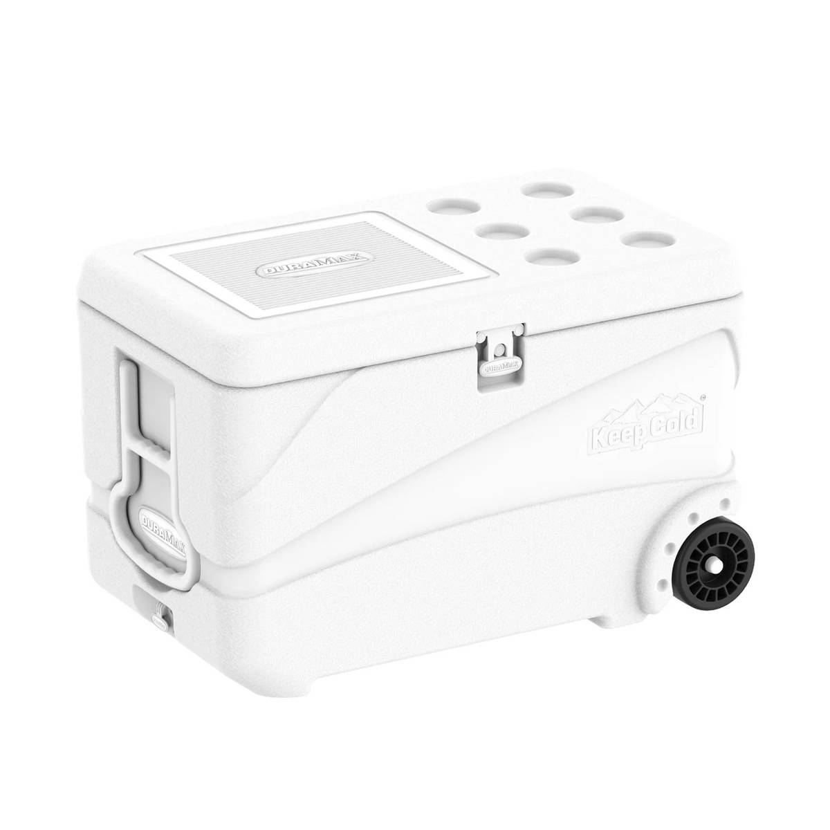 Duramax Keep Cold Ice Box/Cooler Box with Wheels White (84L NTUC FairPrice