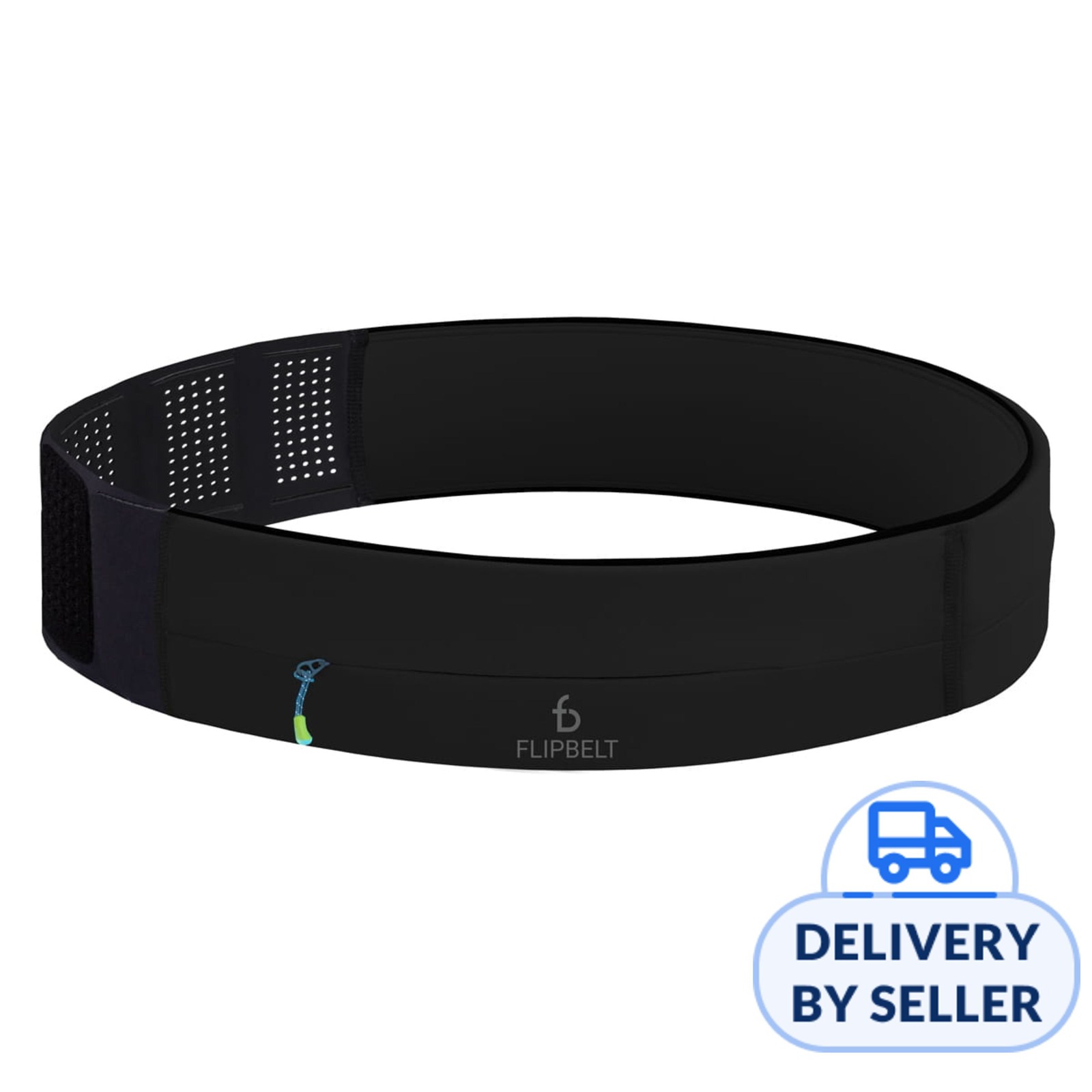 FlipBelt Zipper Adjustable Belt Black NTUC FairPrice