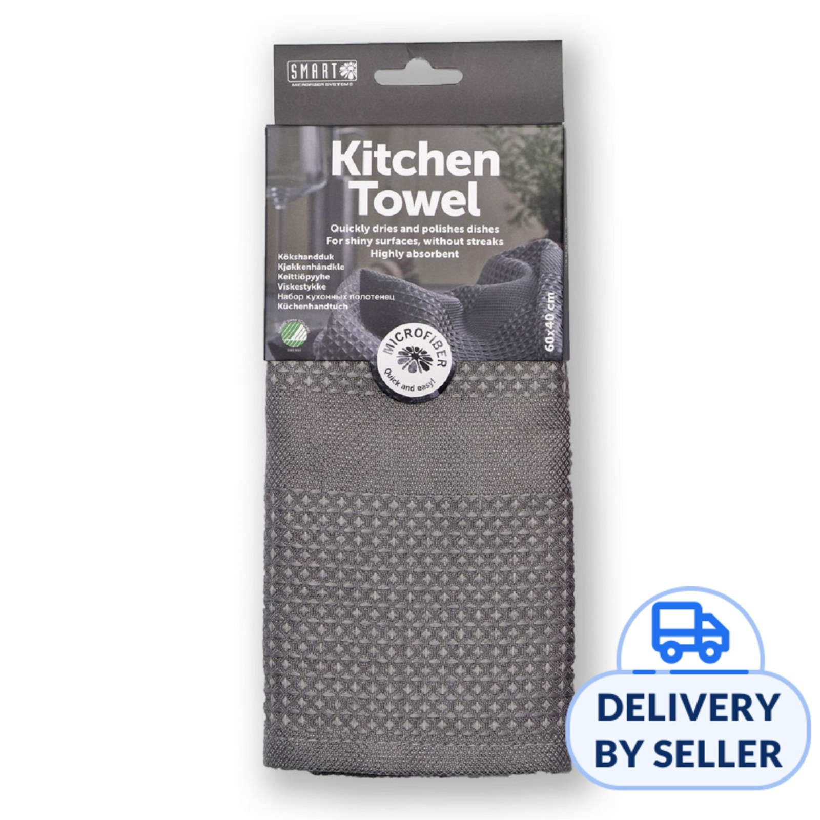 Smart Microfiber System Kitchen Towel Grey NTUC FairPrice