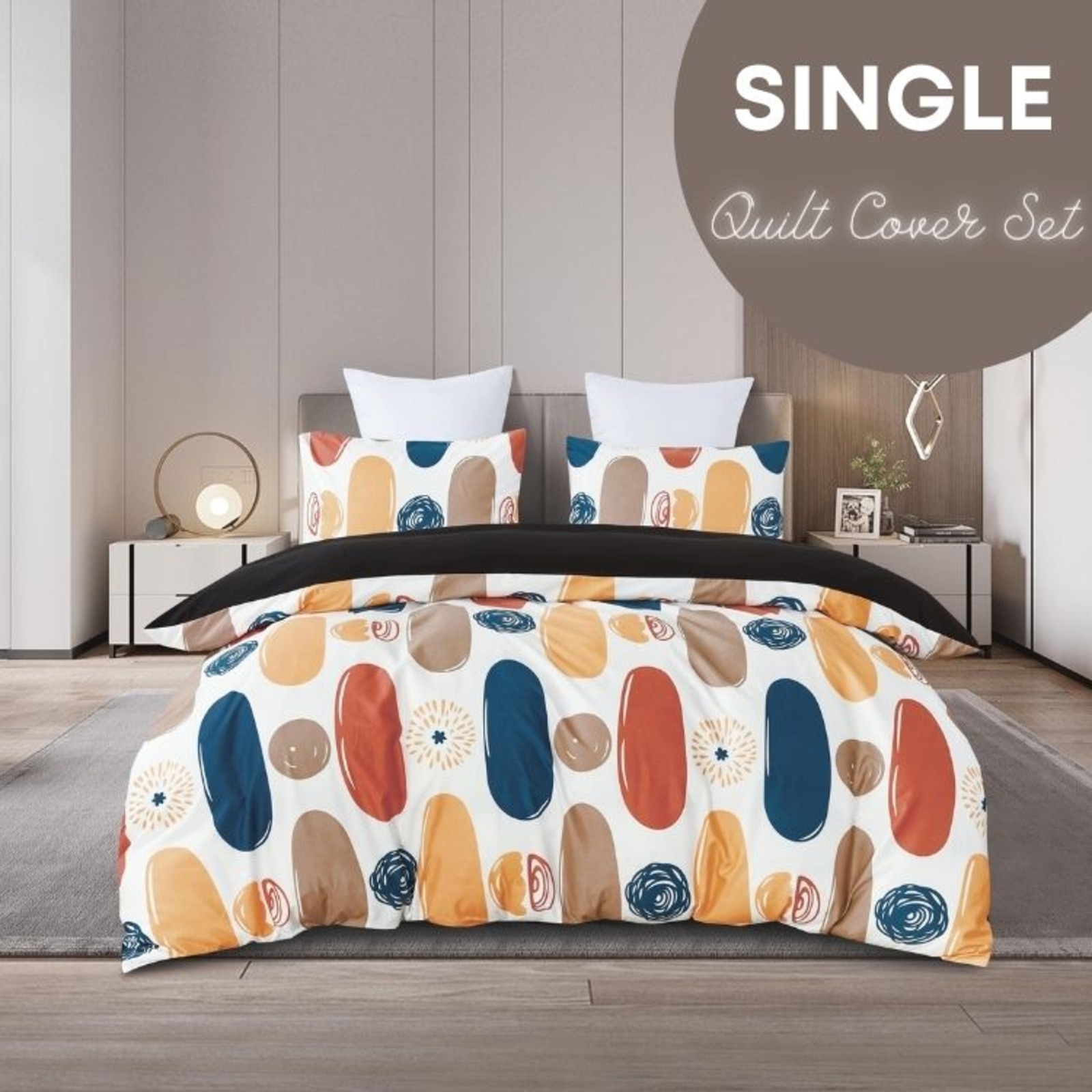 Microfine 500TC Microfiber Quilt Cover Set (Single) CAIUS NTUC FairPrice