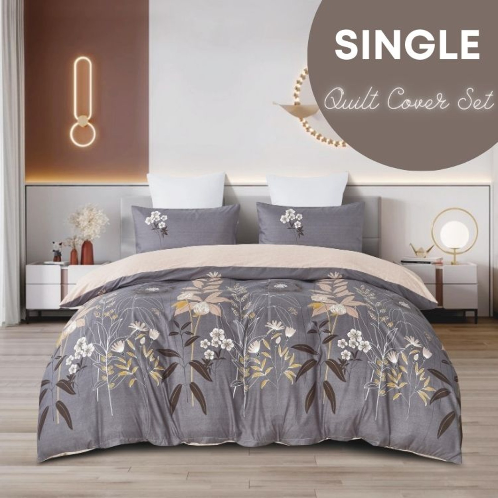 Microfine 500TC Microfiber Quilt Cover Set (Single) ZENITH NTUC FairPrice