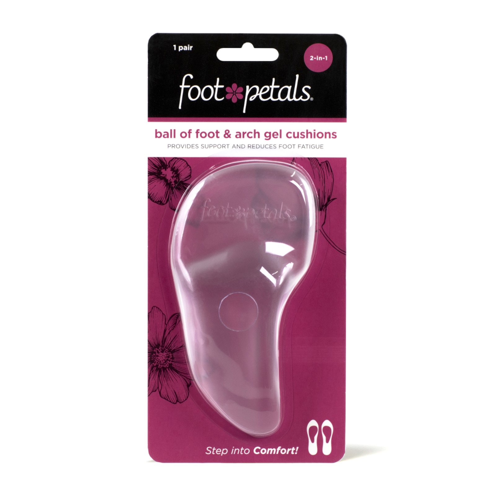 Foot Petals Ball of Foot and Arch Gel Cushions 1pair NTUC FairPrice