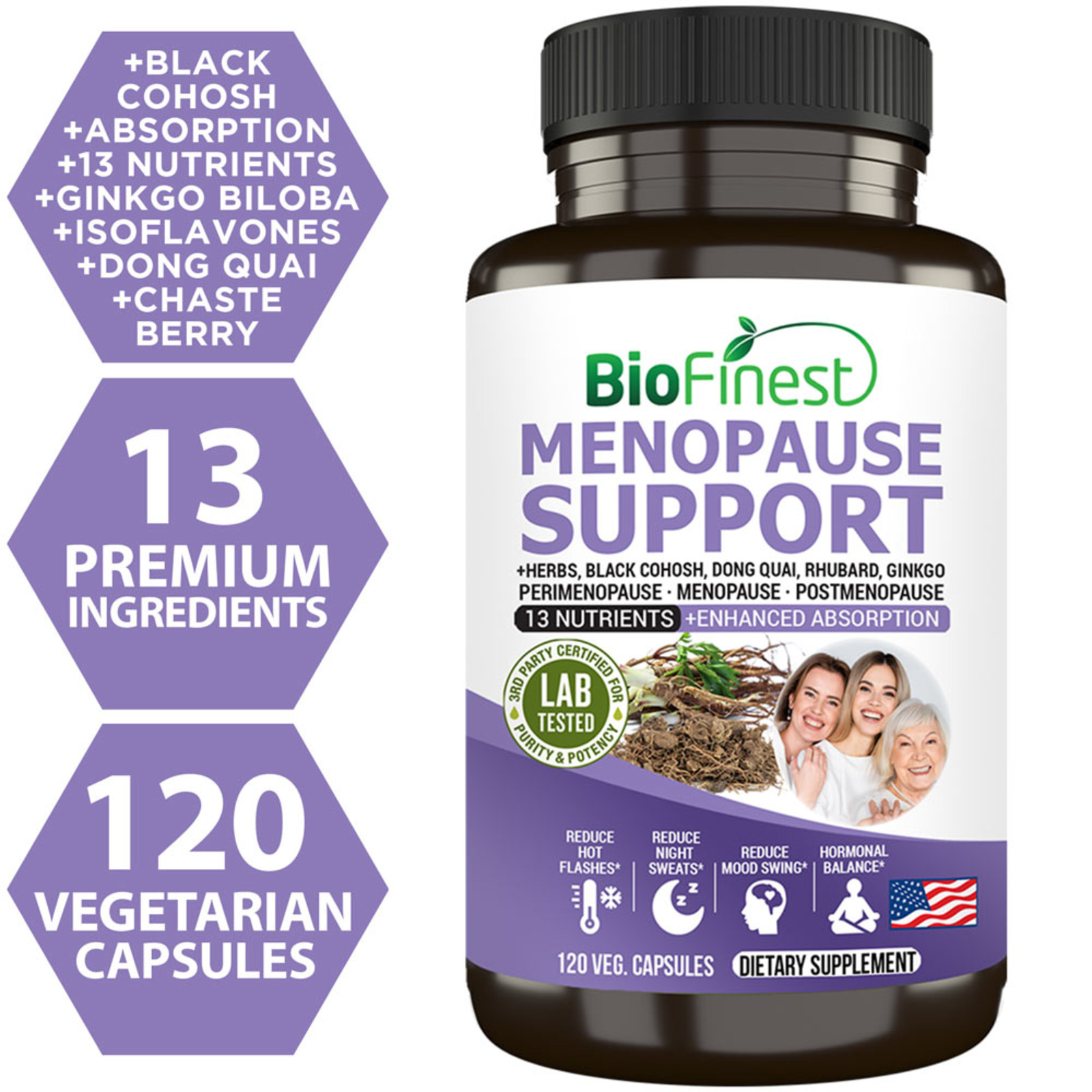 Biofinest Menopause Support Supplement Black Cohosh Ginkgo NTUC FairPrice