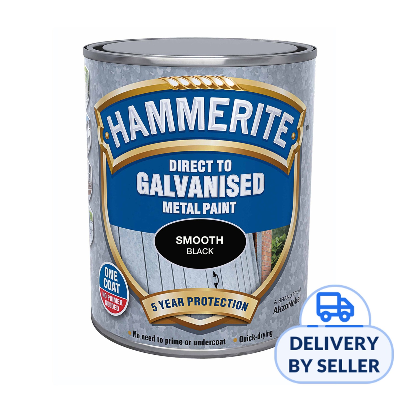 Hammerite Direct To Galvanised Smooth Black Metal Paint NTUC FairPrice