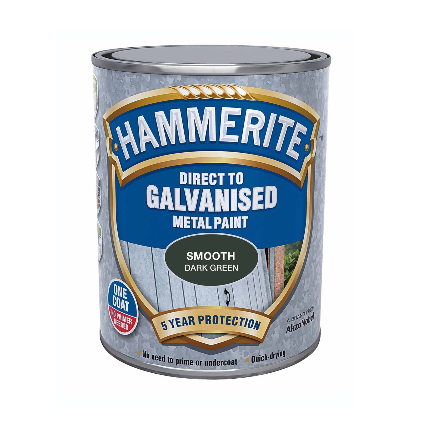 Hammerite Direct To Galvanised Smooth Dark Green Metal Paint NTUC