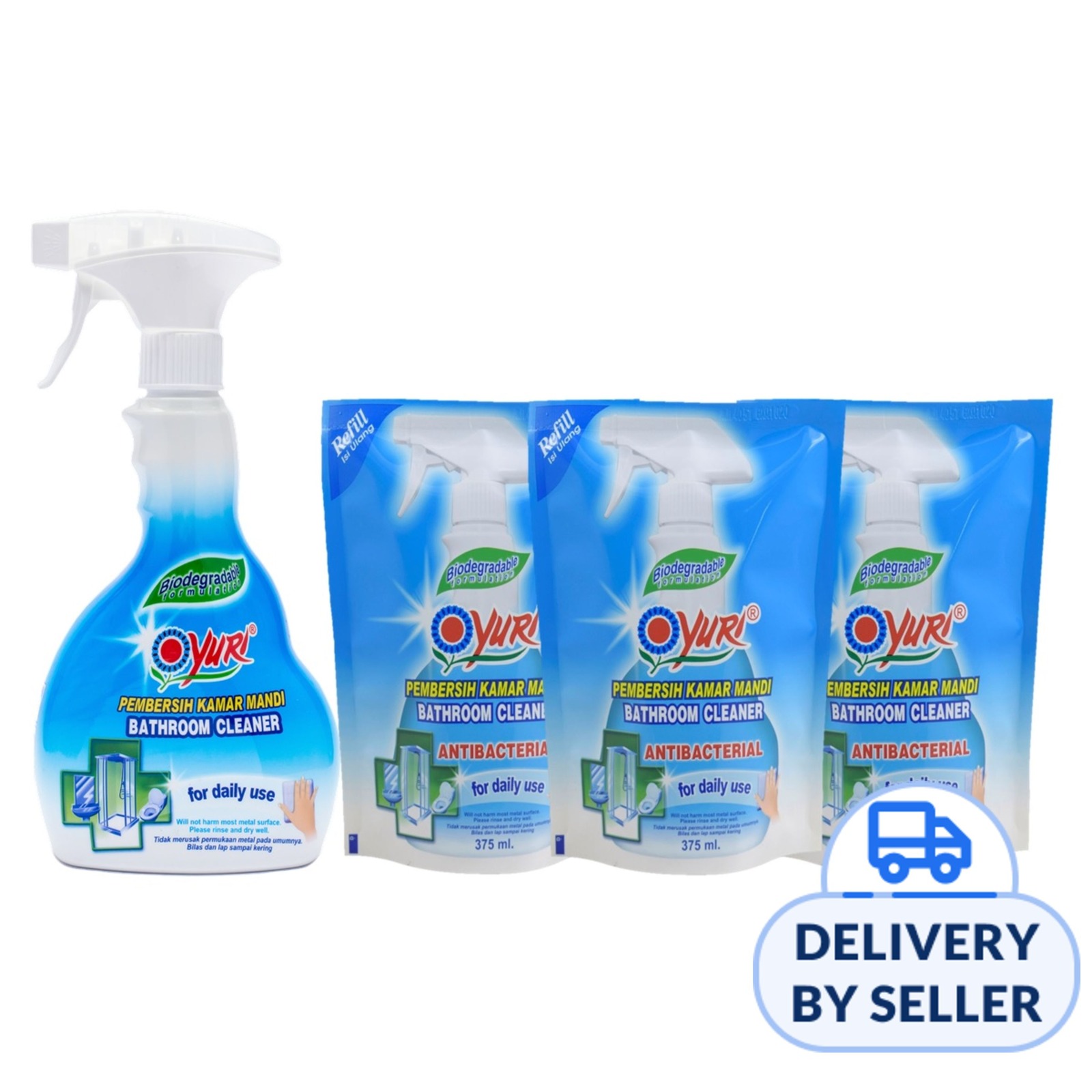 Yuri Bathroom Cleaner & Refills Bundle | NTUC FairPrice