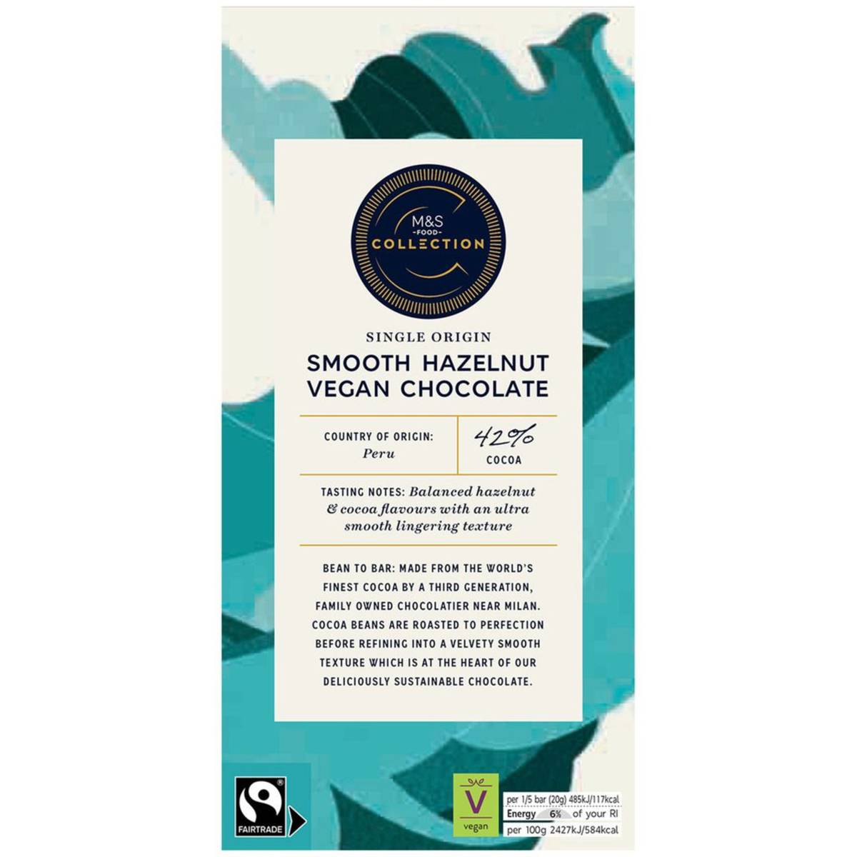 Marks & Spencer Single Origin Hazelnut Vegan Chocolate NTUC FairPrice