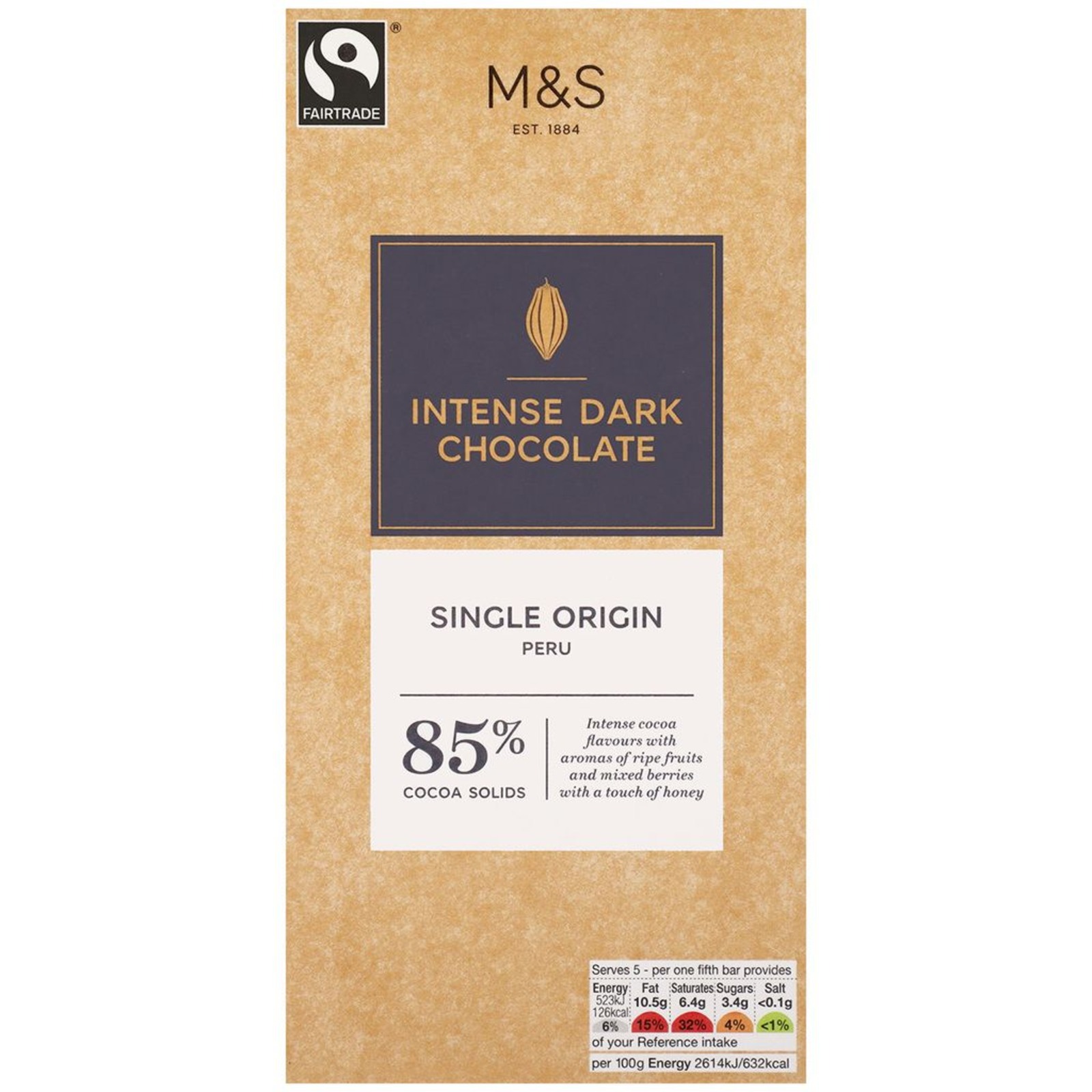 Marks & Spencer Intense 85 Cocoa Dark Chocolate NTUC FairPrice