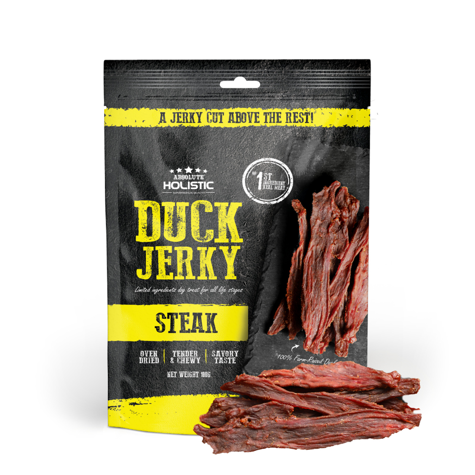 Absolute Holistic Jerky Ingredient Dog Treat Duck Steak NTUC FairPrice