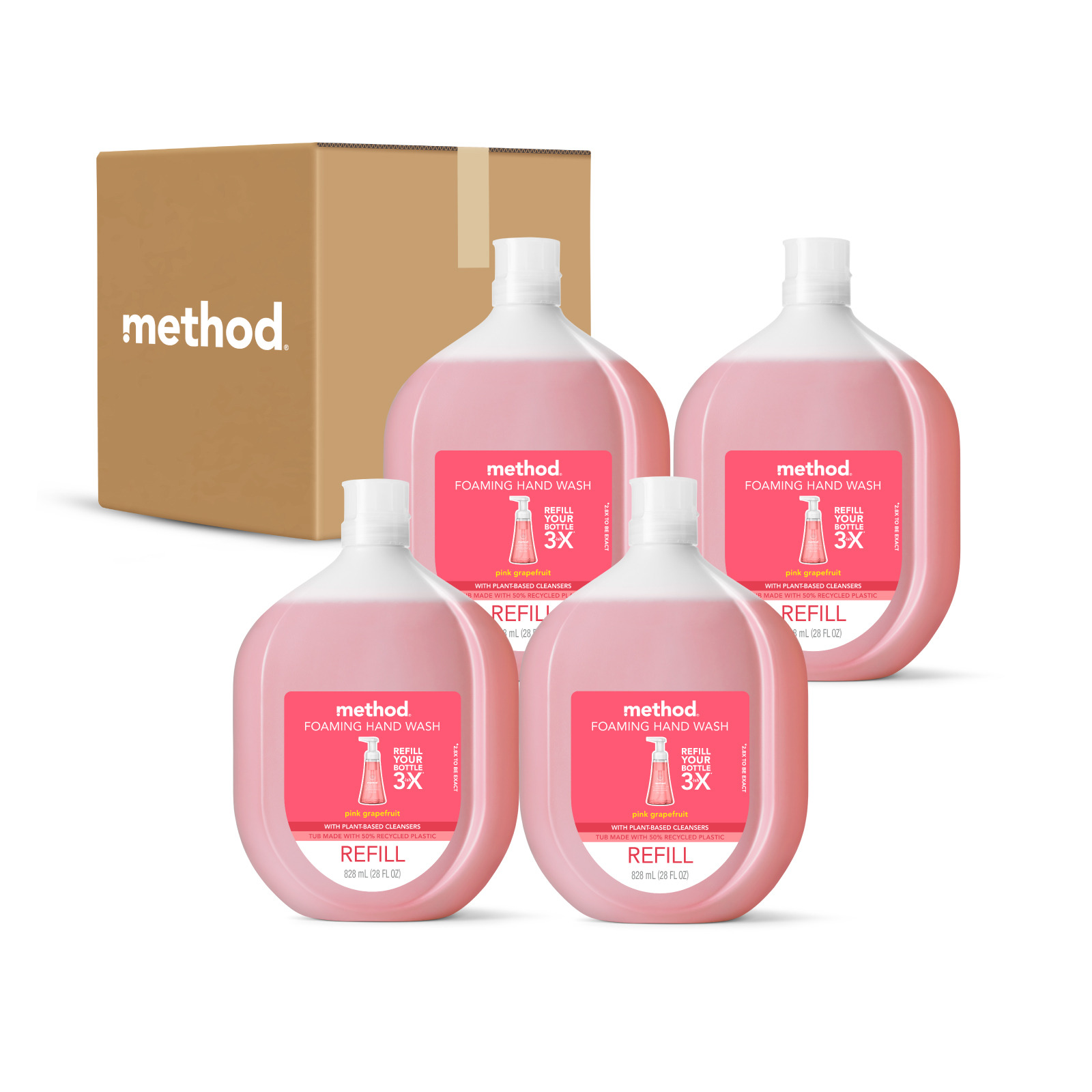 Method [Carton] Foaming Hand Wash Pink Grapefruit Refill NTUC FairPrice