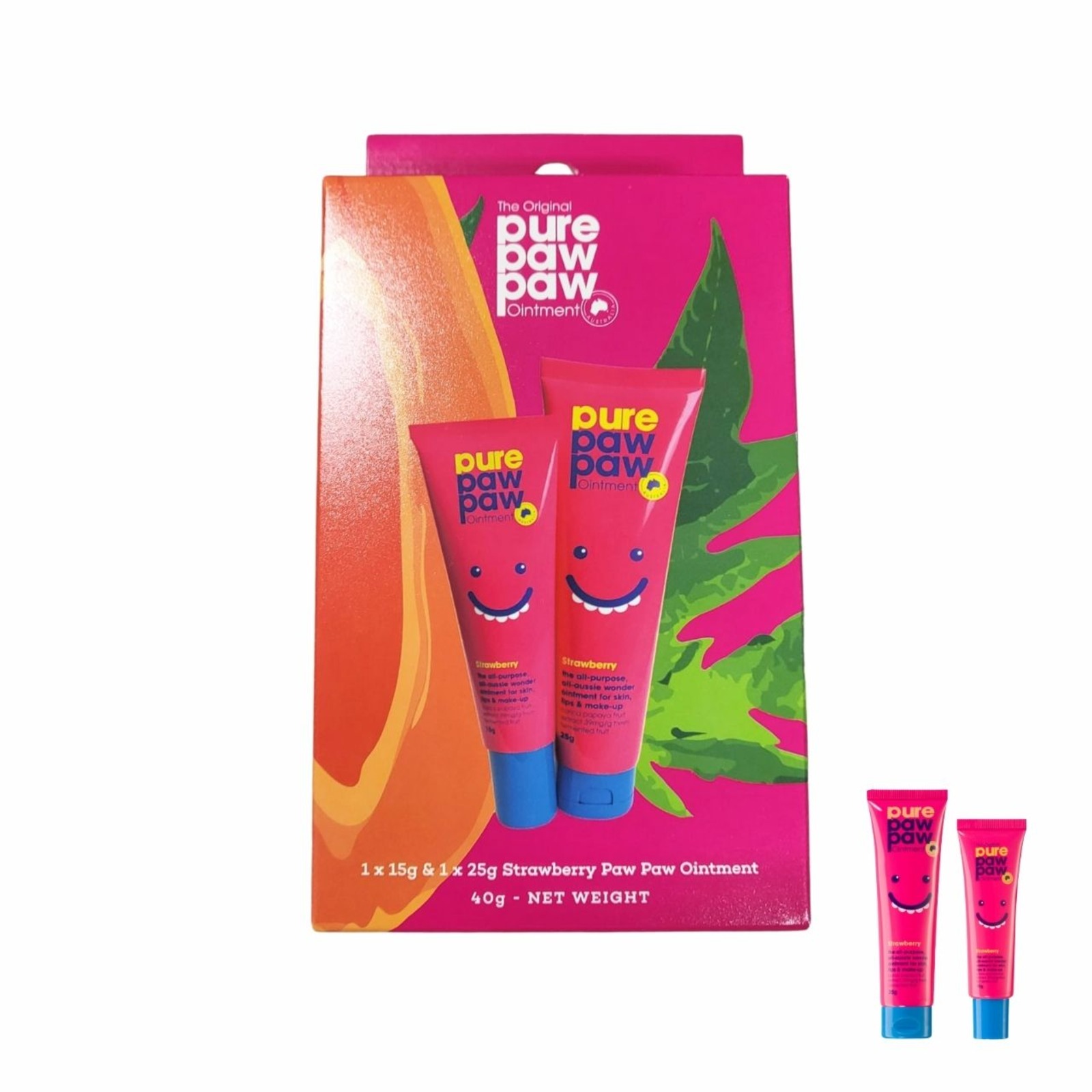 Pure Paw Paw Ointment Duo Strawberry 15+25g NTUC FairPrice