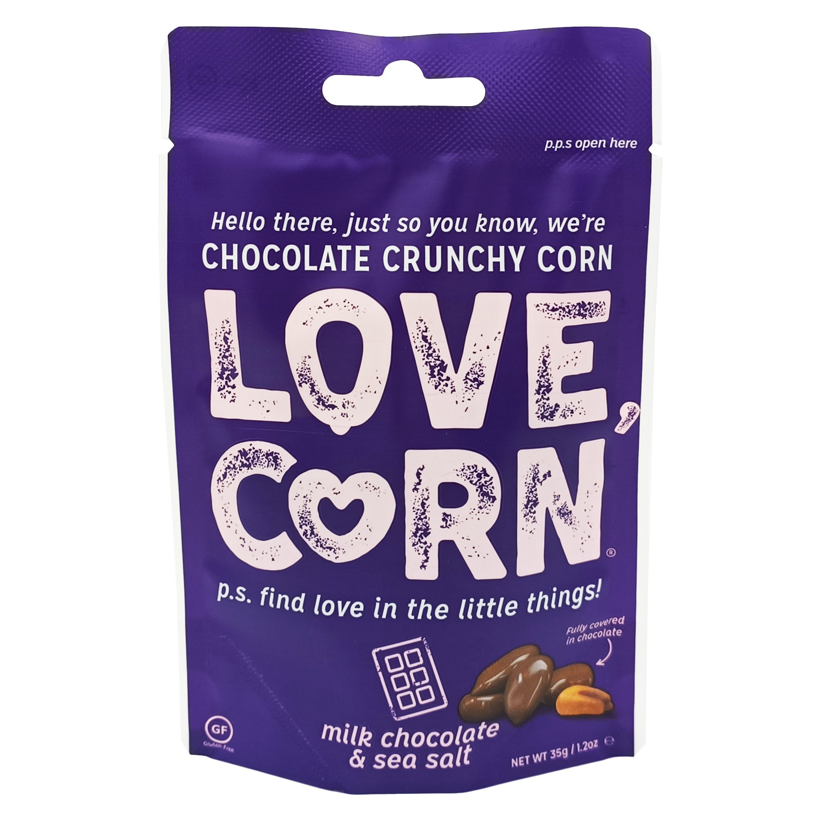 Love Corn GF Milk Chocolate & Sea Salt Chocolate Crunchy Corn NTUC FairPrice
