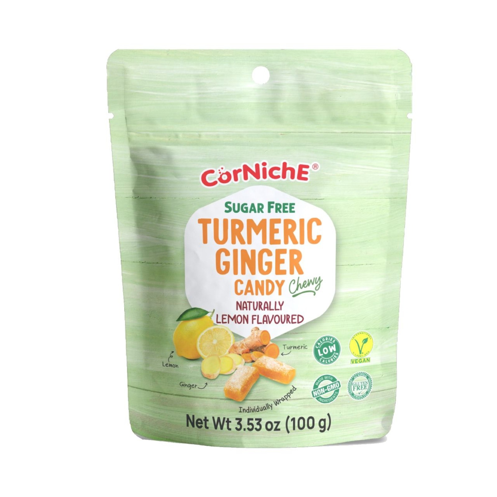 Corniche Turmeric Ginger Candy Naturally Lemon Flavoured NTUC FairPrice