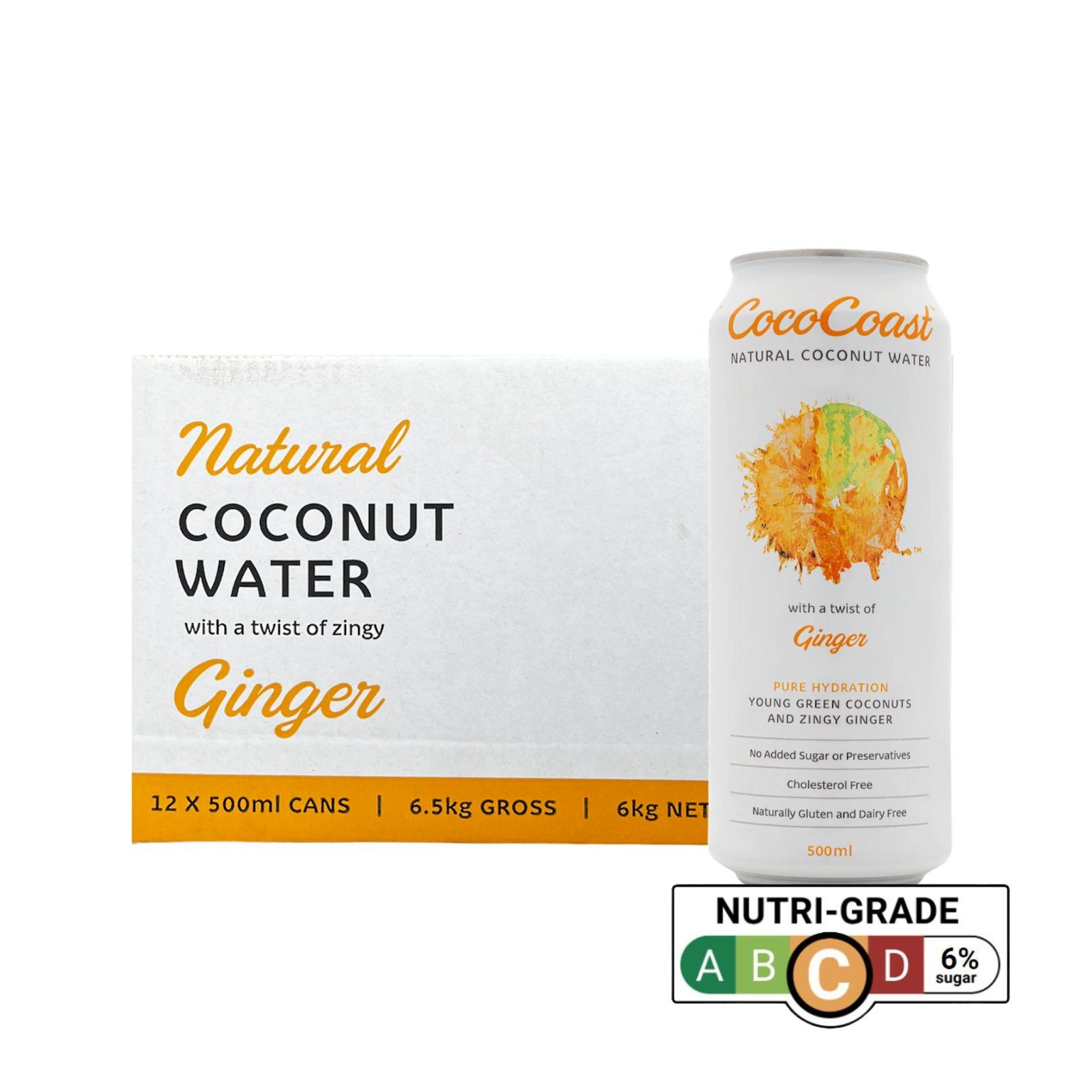 CocoCoast Natural Coconut Water with Ginger NTUC FairPrice