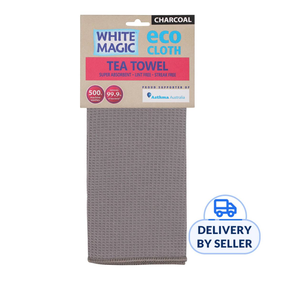 White Magic Eco Cloth AntiBacterial Tea Towel Charcoal NTUC FairPrice