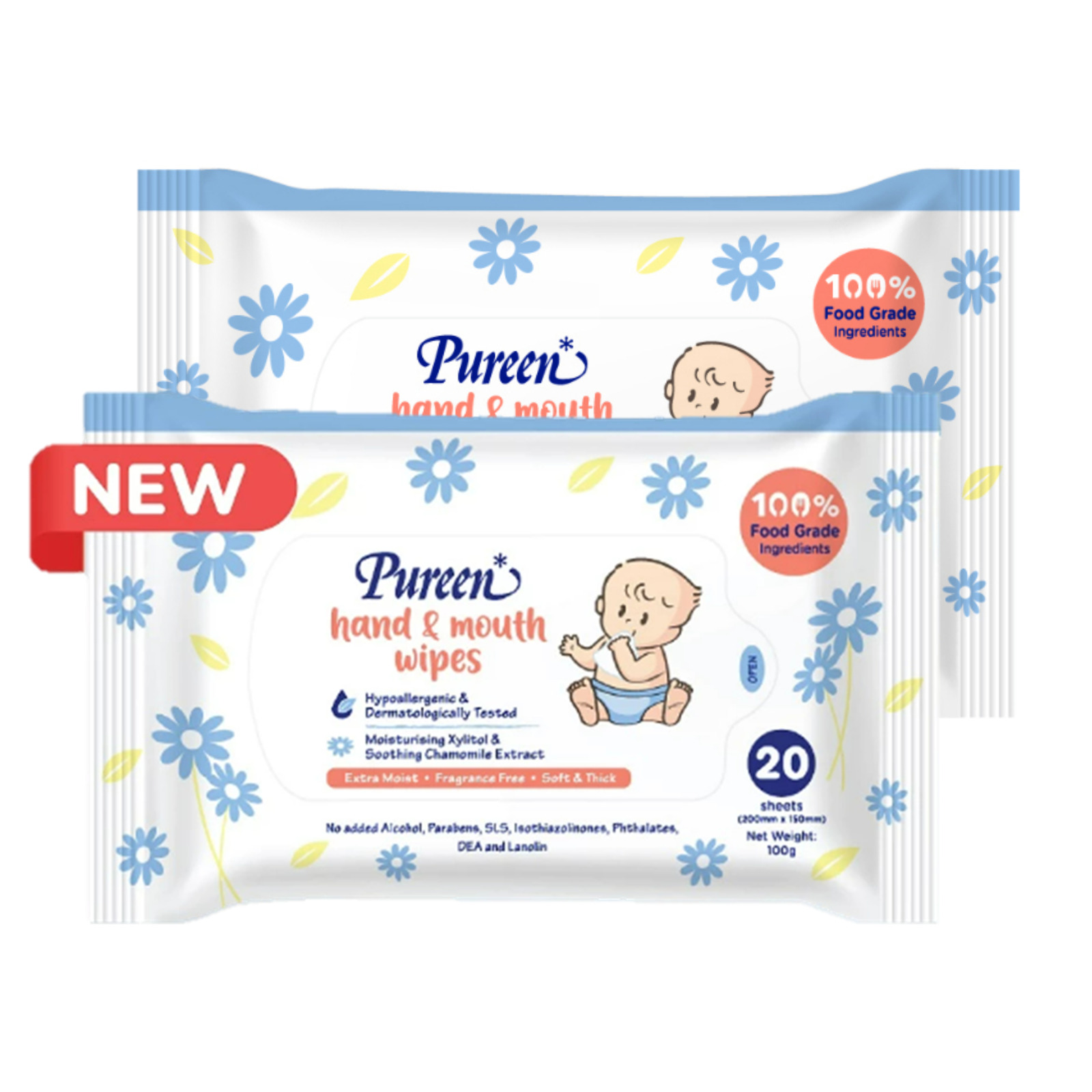 Pureen Hand and Mourh Baby Wipes | NTUC FairPrice