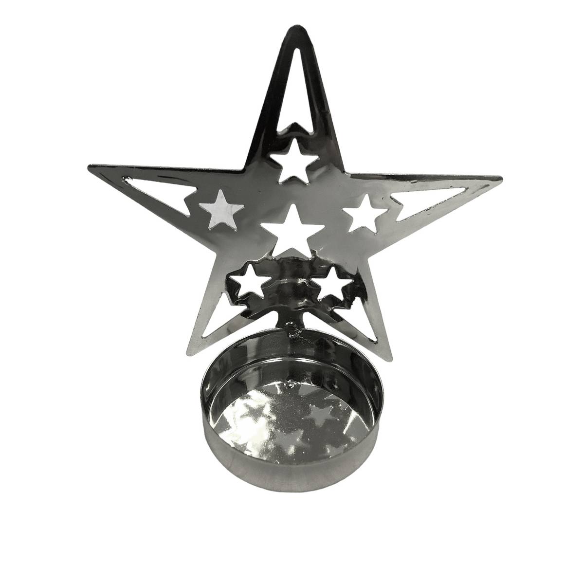 Partyforte Table Deco Metal Star Candle Holder Silver NTUC FairPrice