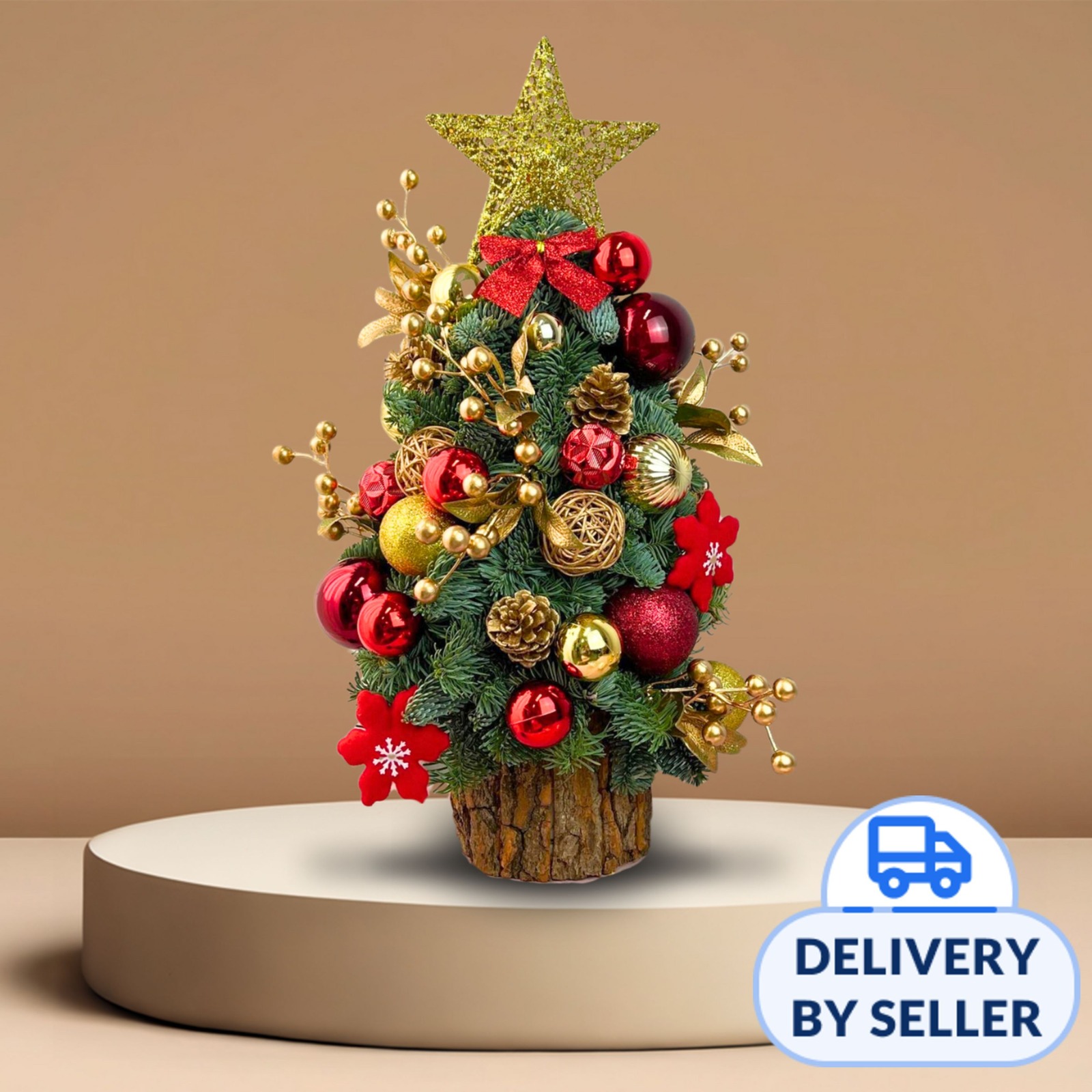 JM Flower Tinsel Treasure - Fresh Mini Christmas Tree | NTUC FairPrice