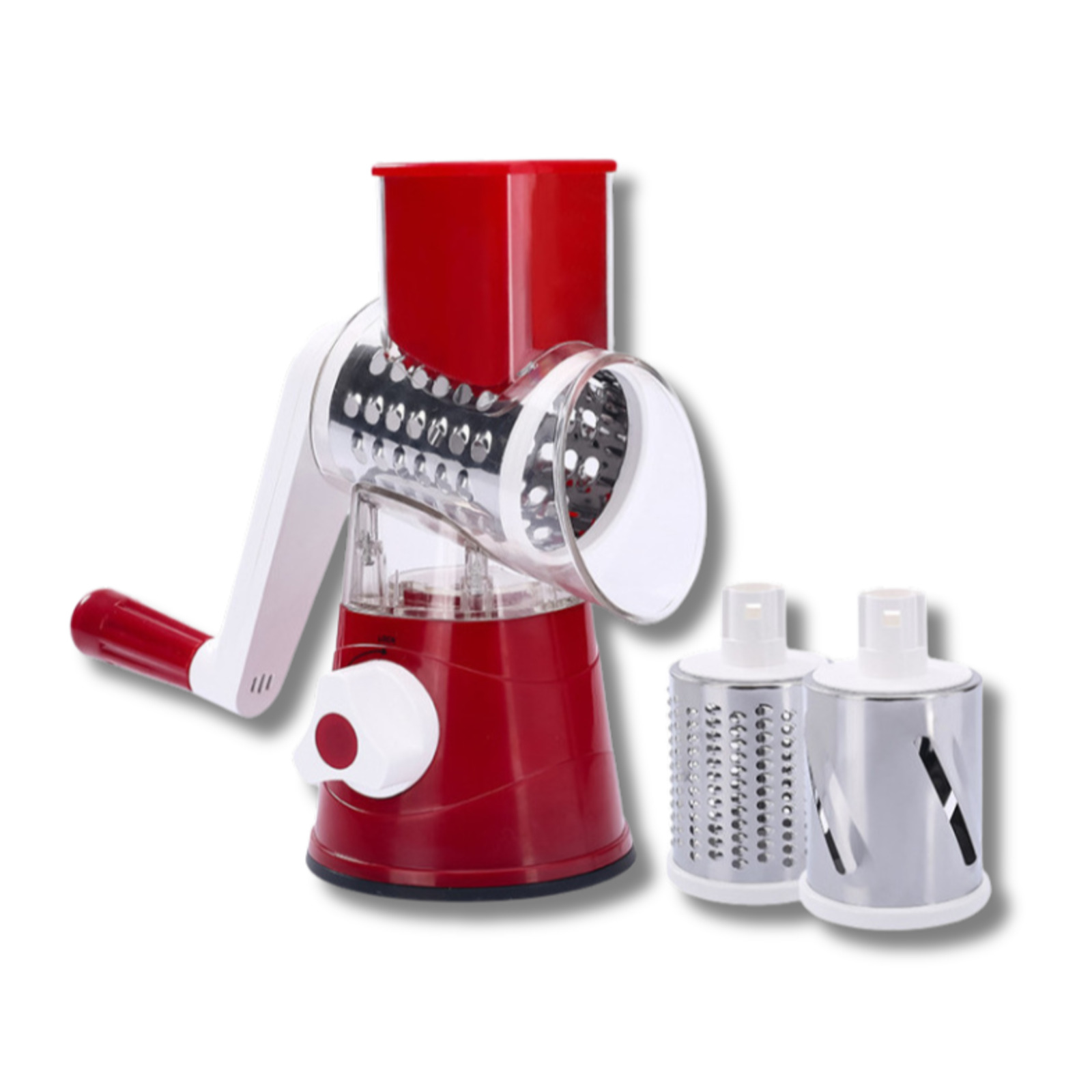 HYU Multifunctional Tabletop Drum Grater Red NTUC FairPrice