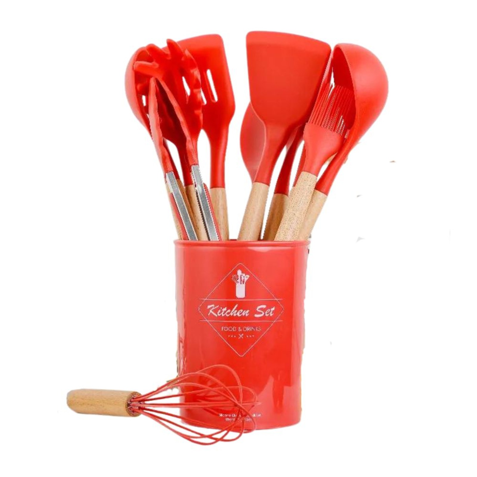 CozyNest 11-Piece Silicone Cooking Utensil Set - Red | NTUC FairPrice