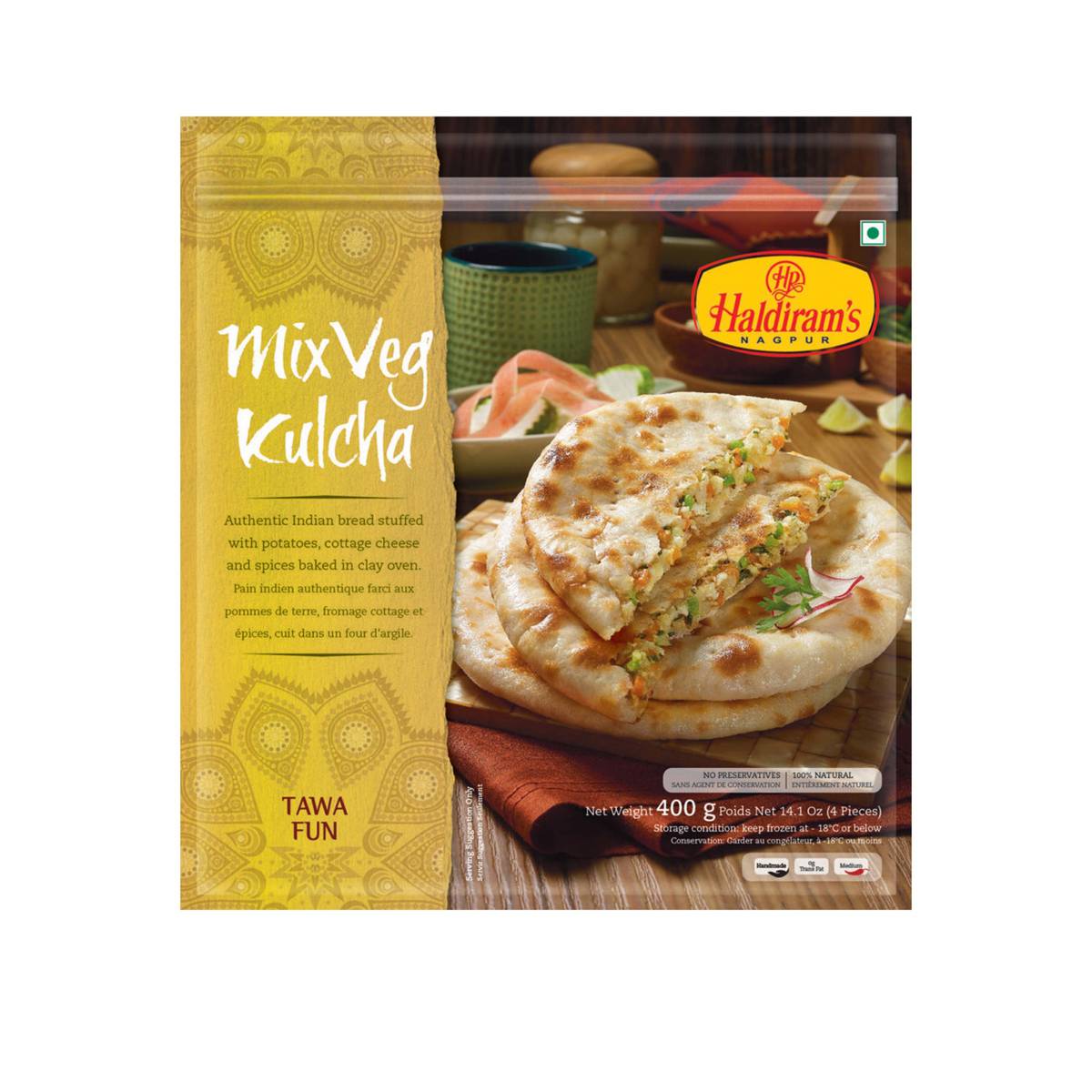Haldiram's Mix Veg Kulcha (Frozen) NTUC FairPrice