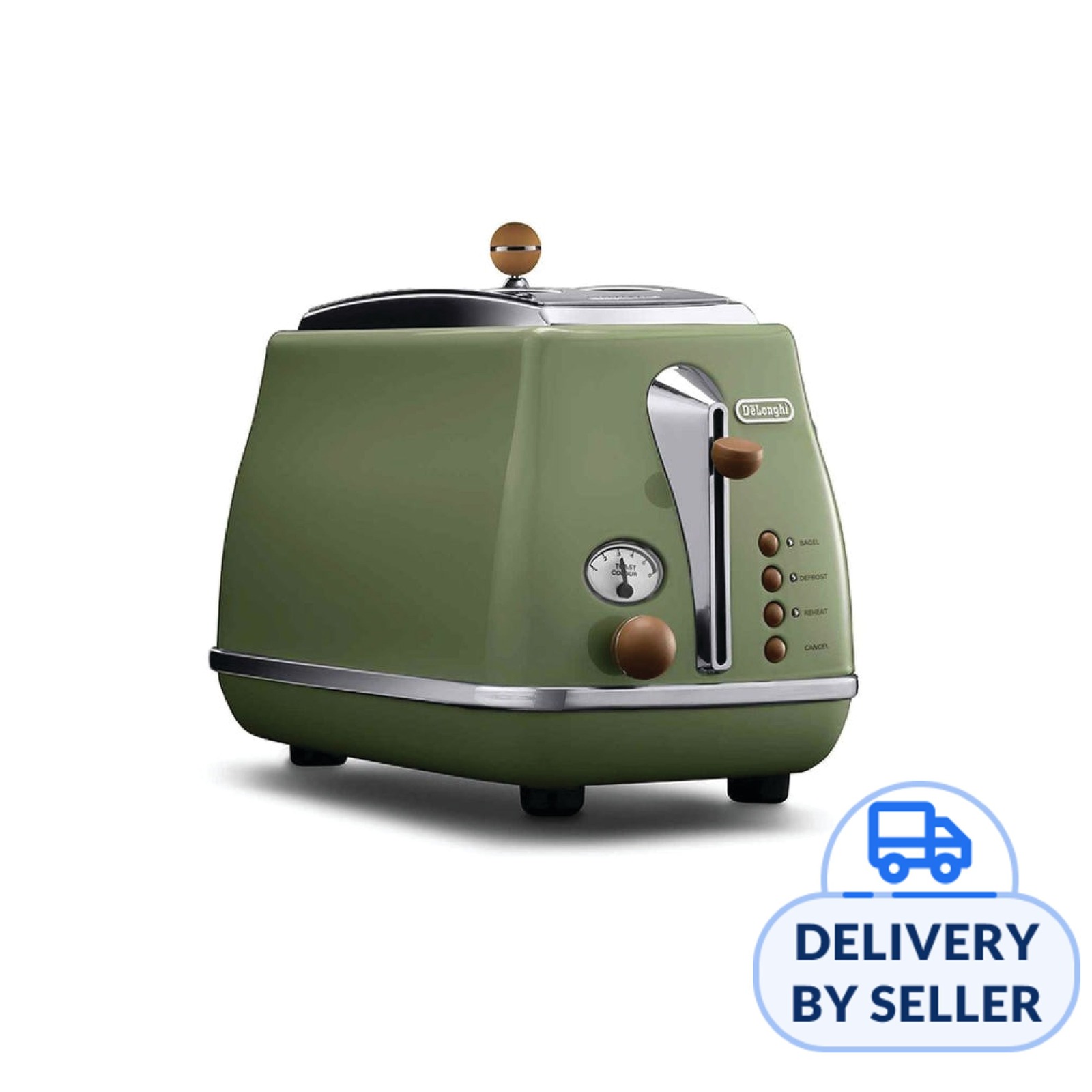 DeLonghi Icona Vintage 2Slice Toaster CTOV2003 Olive Green NTUC
