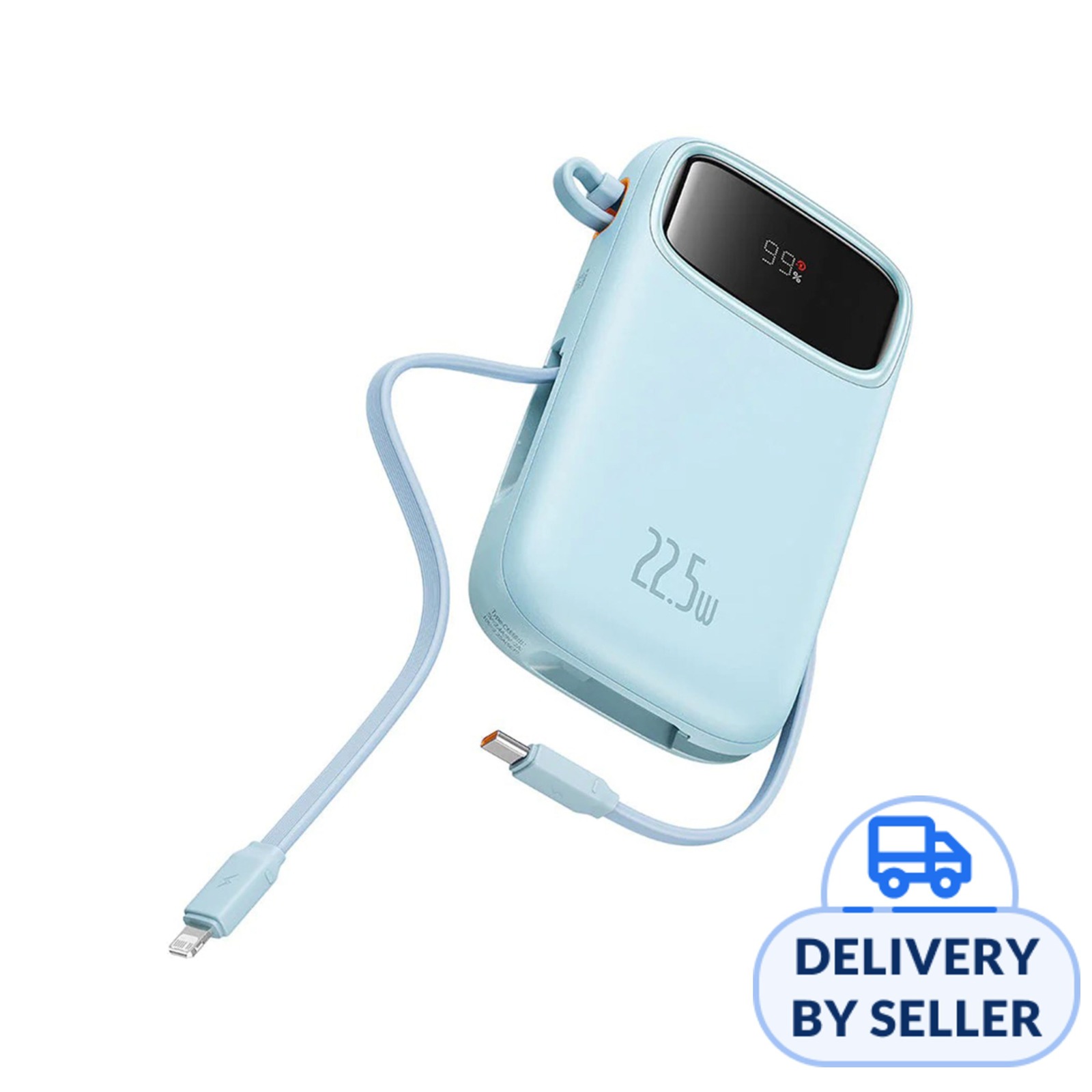 Baseus Qpow2 Dual-Cable Power Bank 10000mAh 22.5W (Blue) | NTUC FairPrice