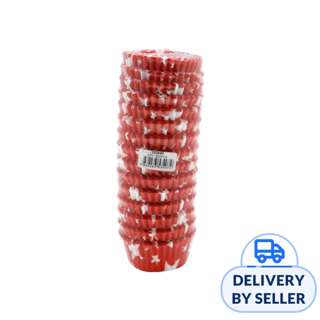 RedMan Greaseproof  Baking Cases - Star Red (110mm)