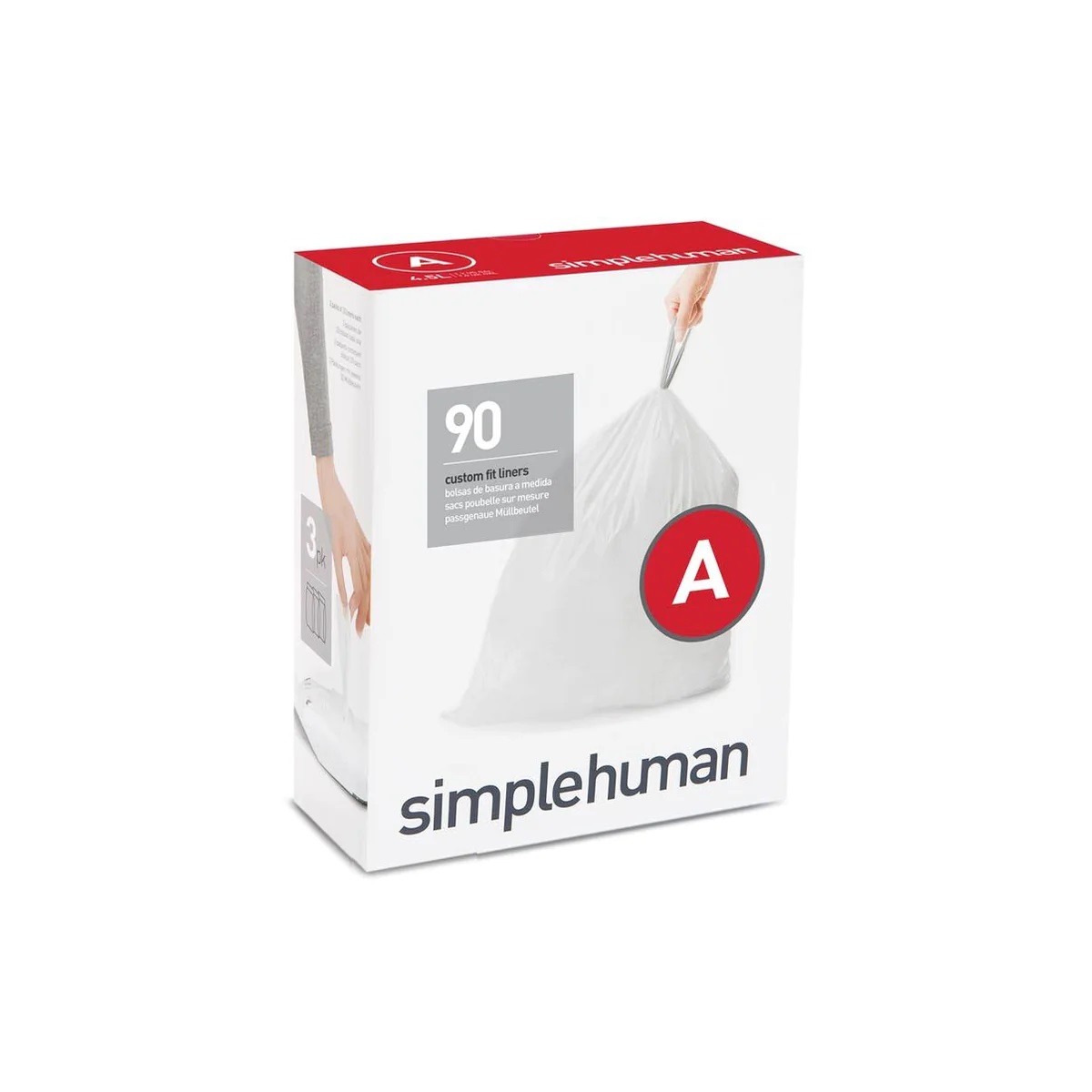 Simplehuman Code A Custom Fit 4.5L Bin Liners (90 Liners) NTUC FairPrice
