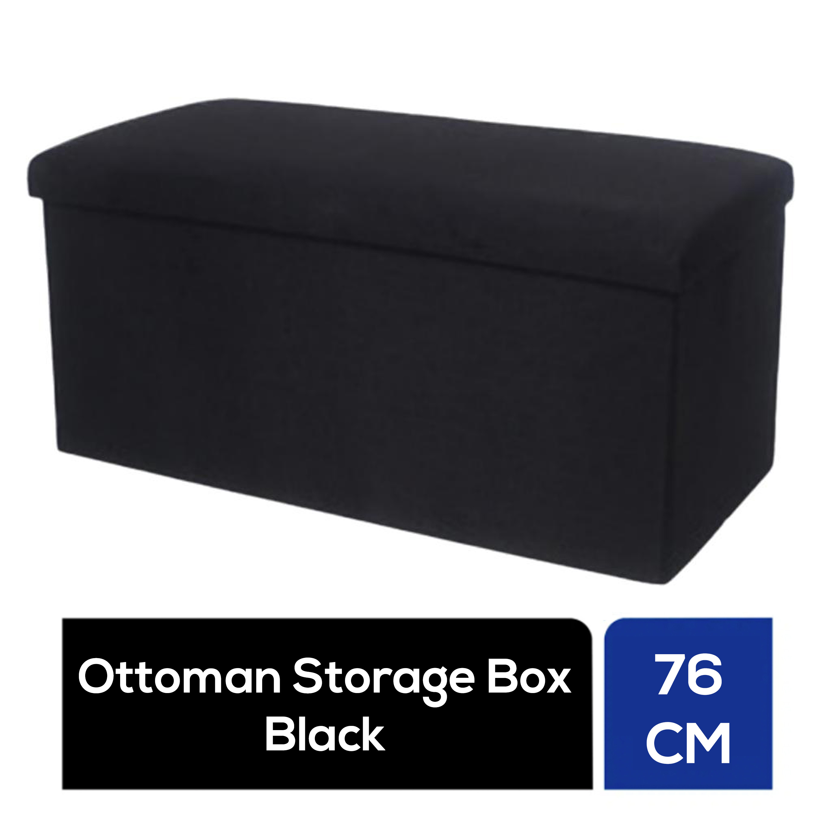 Ottoman Fabric Storage Box / Sofa Seat Stool Organizer Bench NTUC