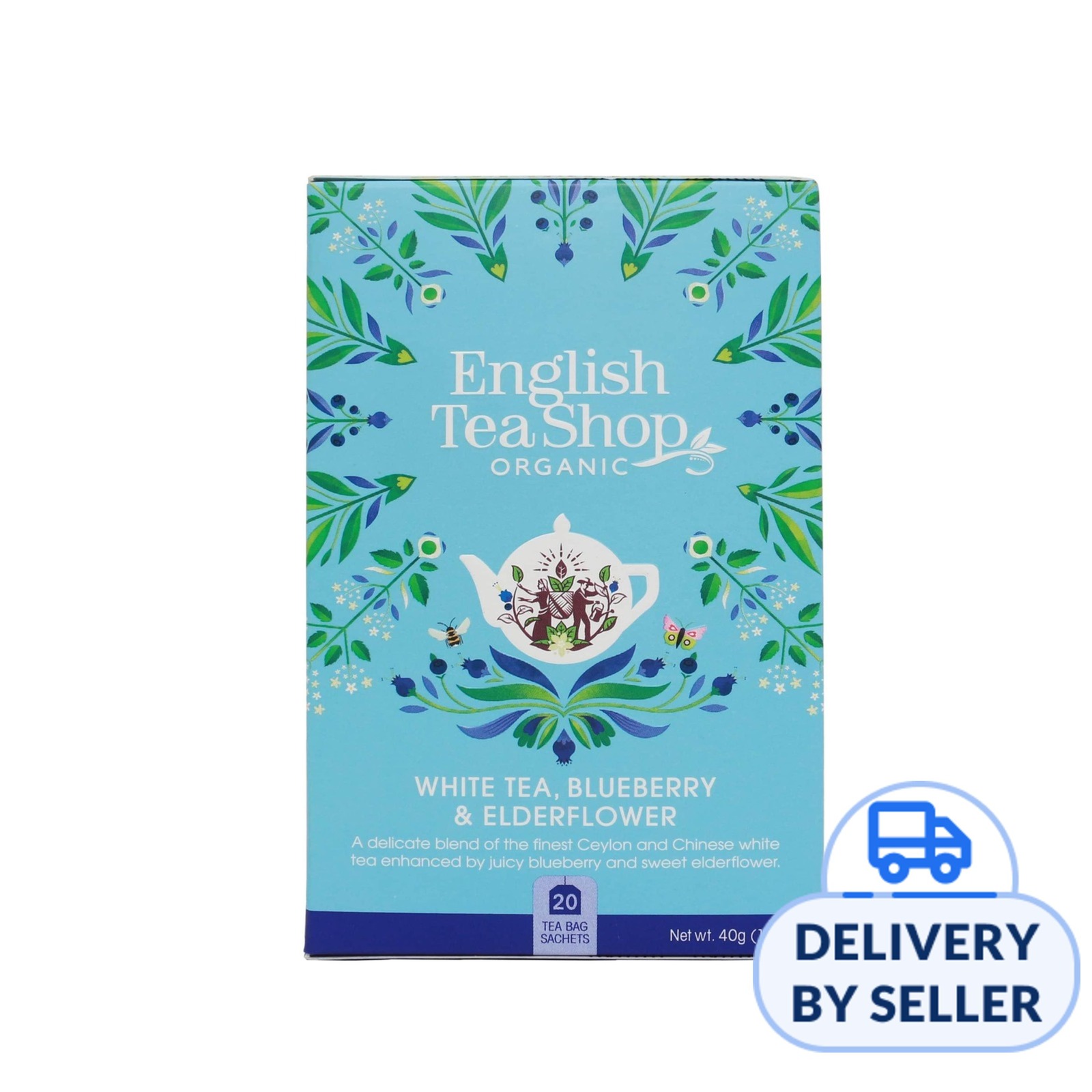 English Tea Shop Organic White Tea, Blueberry & Elderflower NTUC