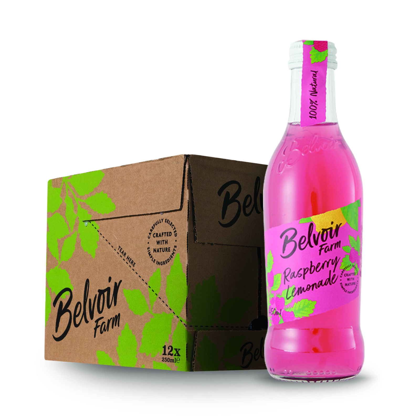 Belvoir Raspberry Lemonade Presse 12 X 250ML | NTUC FairPrice