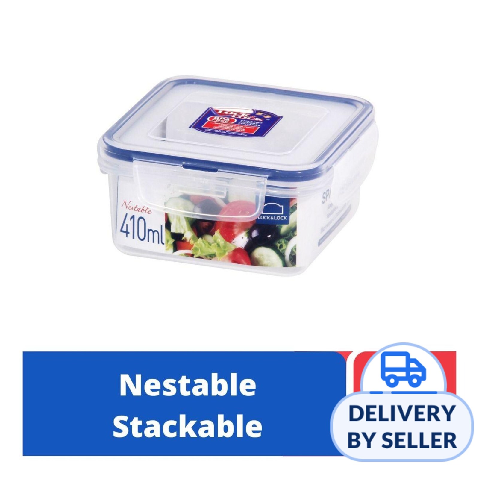 LOCK&LOCK Nestable Square Food Container 410ml NTUC FairPrice