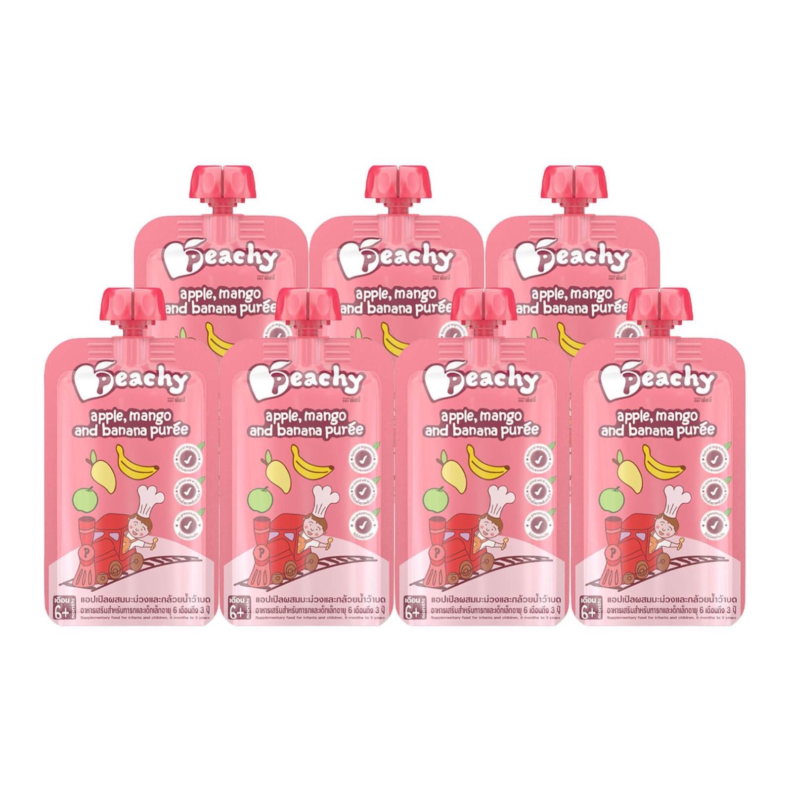 Peachy Baby Pure Apple, Mango And Banana [ Box ] NTUC FairPrice